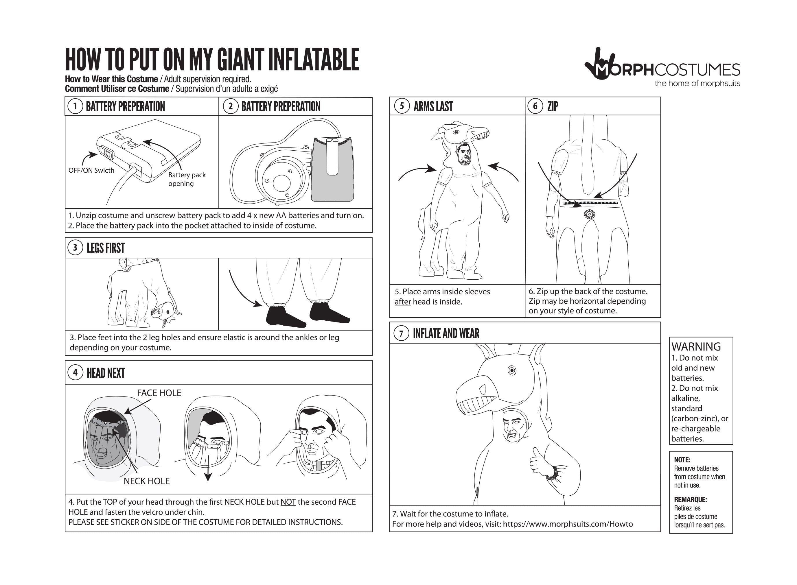 Kids' Inflatable Alien Pick-Me-Up Costume - Image 2