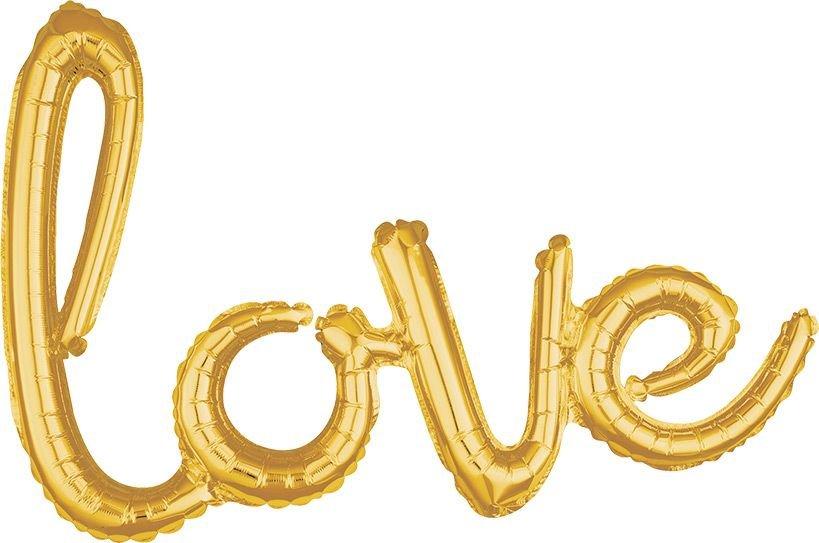 Air-Filled Love Cursive Letter Balloon Banner, Assorted Colors - Image 2