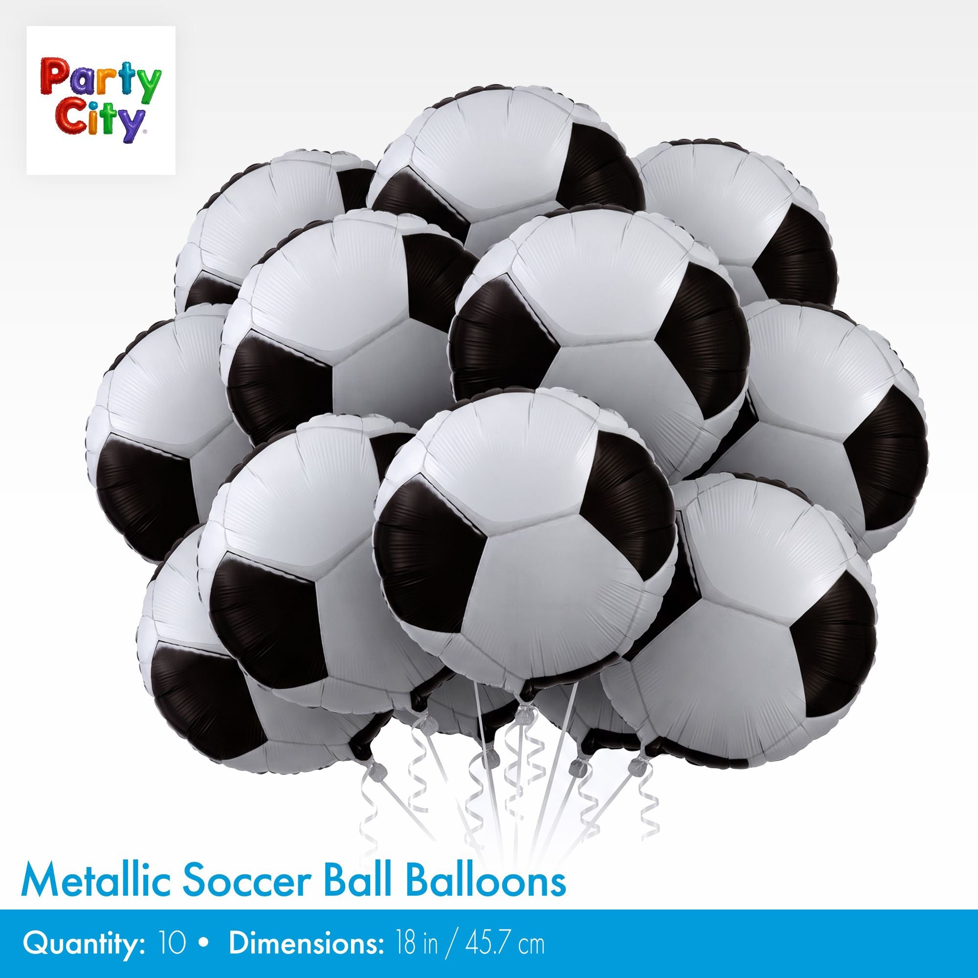 Soccer Balloon Bouquet, 10pc - Image 2