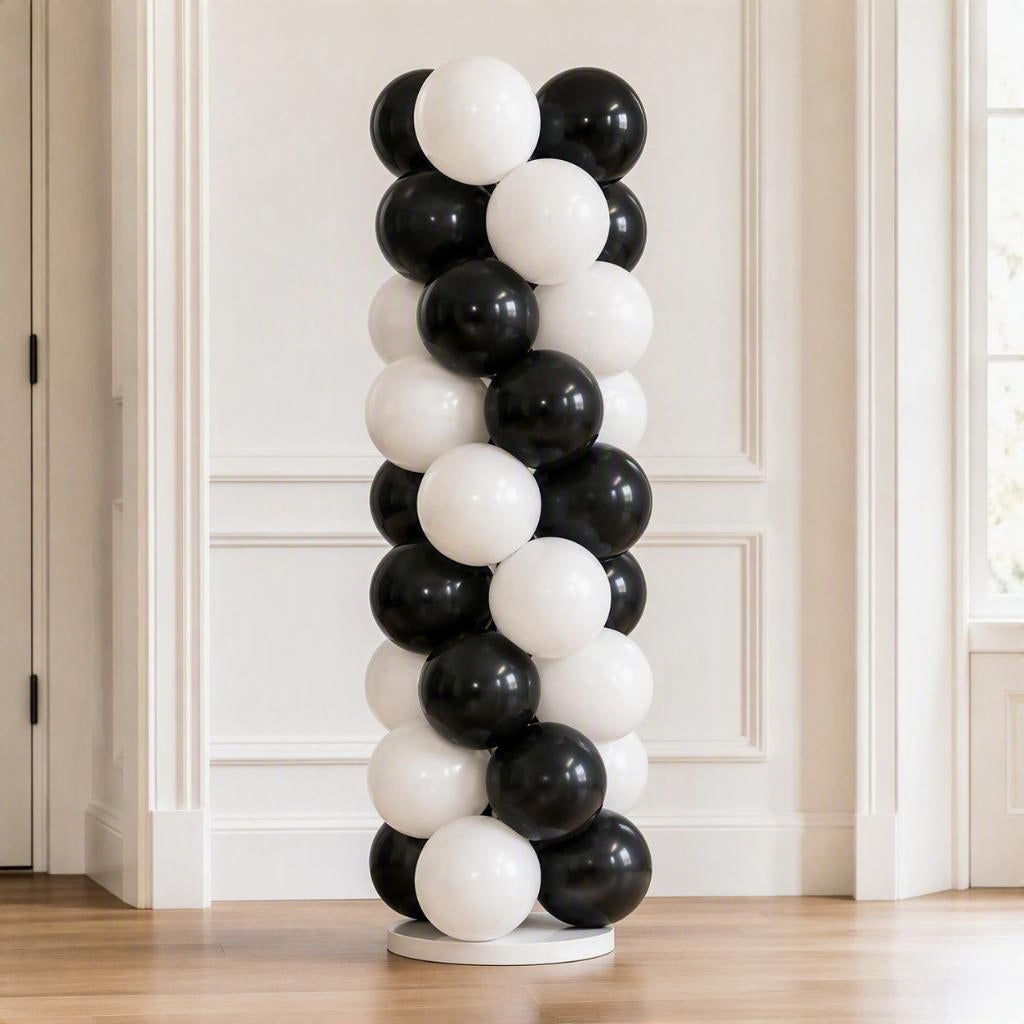 Black & White Latex Balloon Column Kit