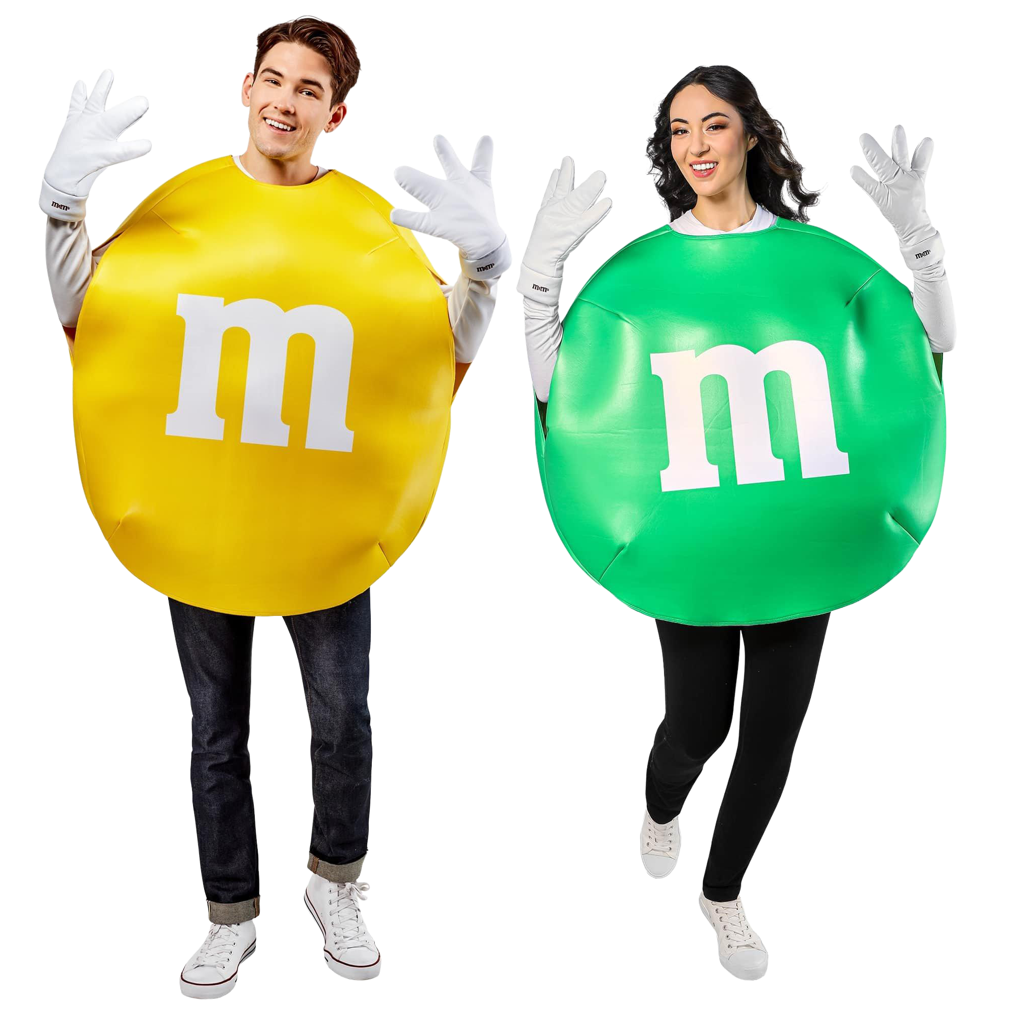 M&M’s Yellow, Green Couples Costume Kit for Adults