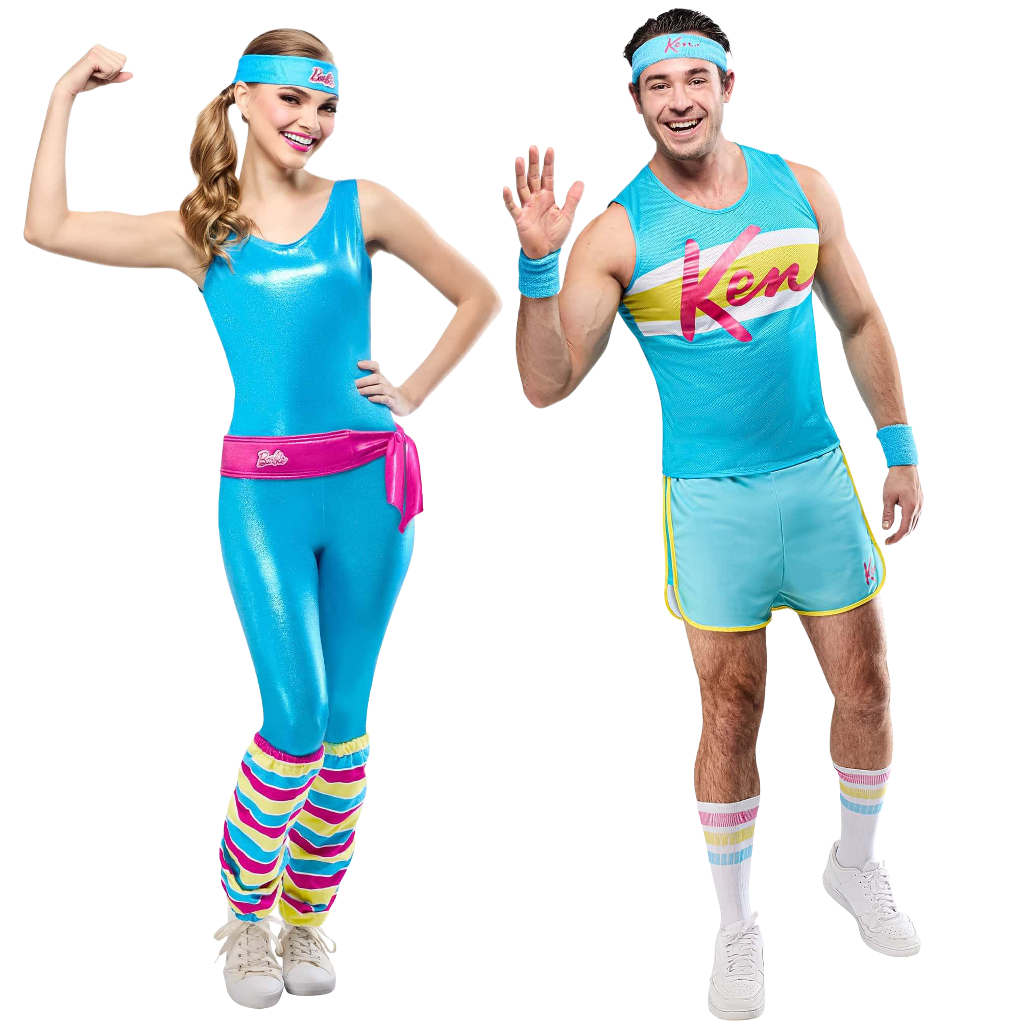 Adult Barbie & Ken Exercise Couples Costume