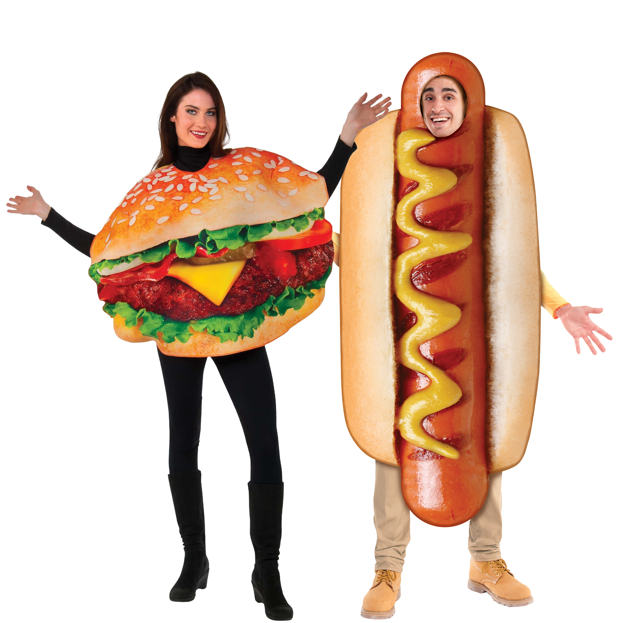 Cheeseburger & Hot Dog Couples Costume