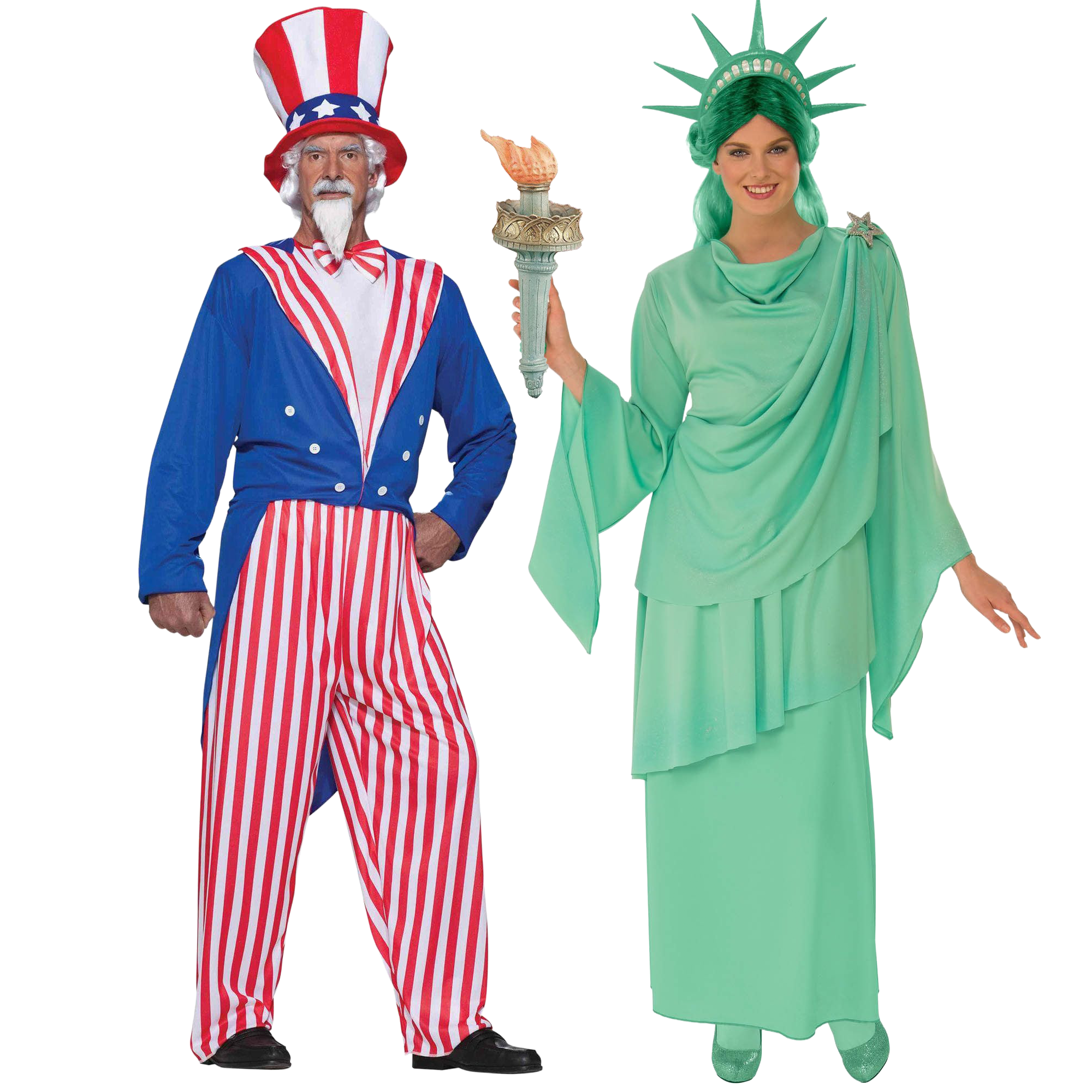 Uncle Sam & Statue of Liberty Couples Costume