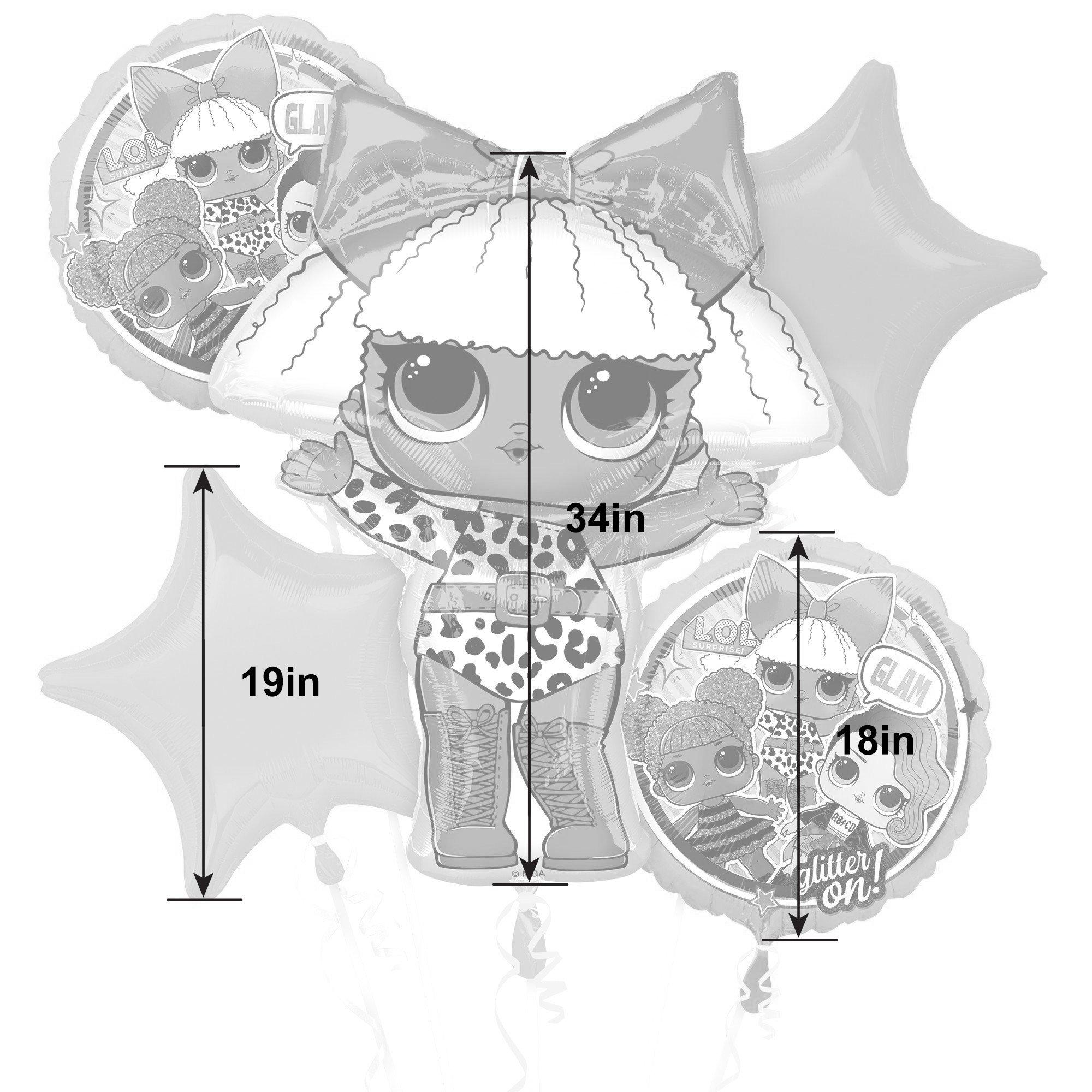L.O.L. Surprise! Together 4-Eva Foil Balloon Bouquet, 5pc - Image 2
