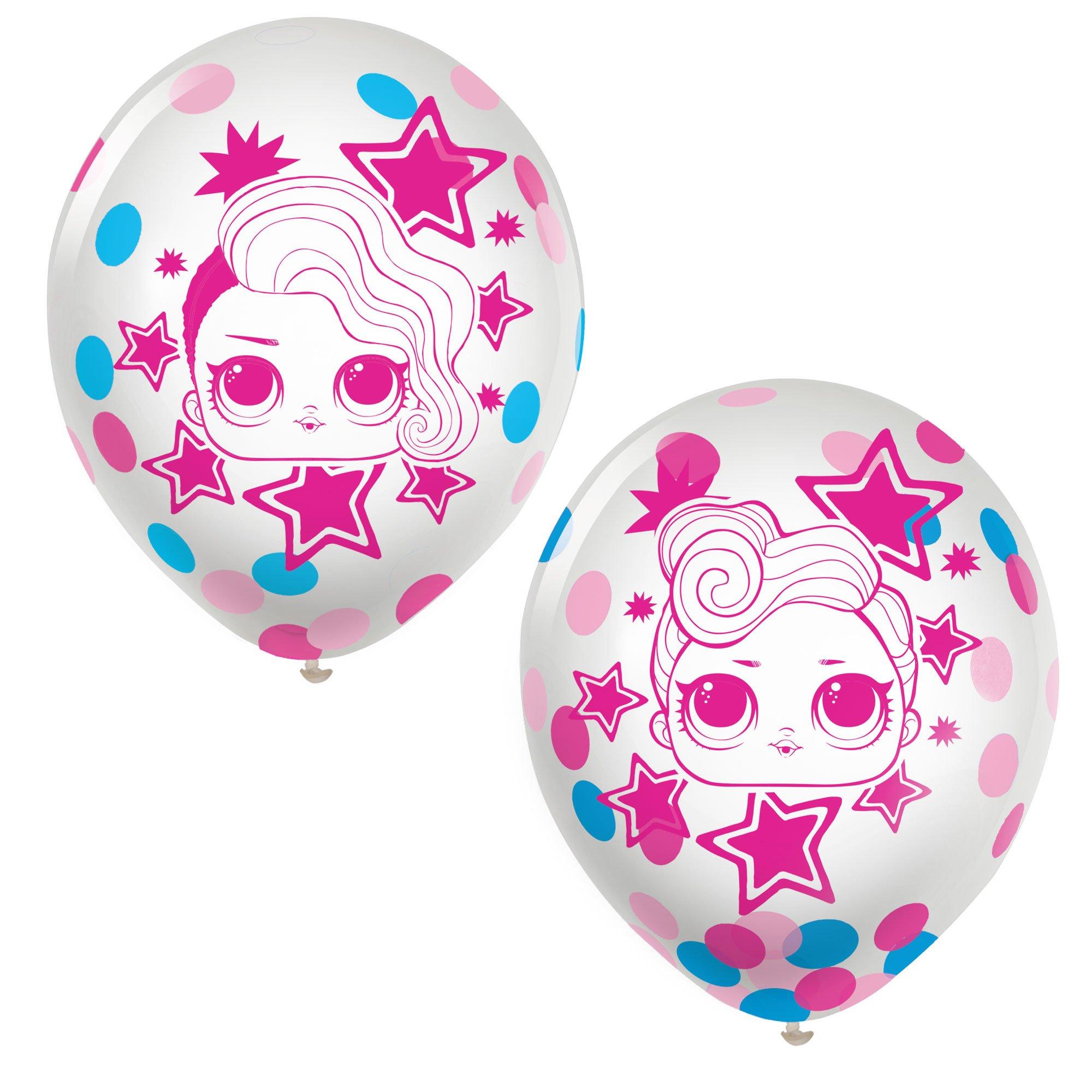6ct, 12in, L.O.L. Surprise! Together 4-Eva Confetti Latex Balloons - Image 2