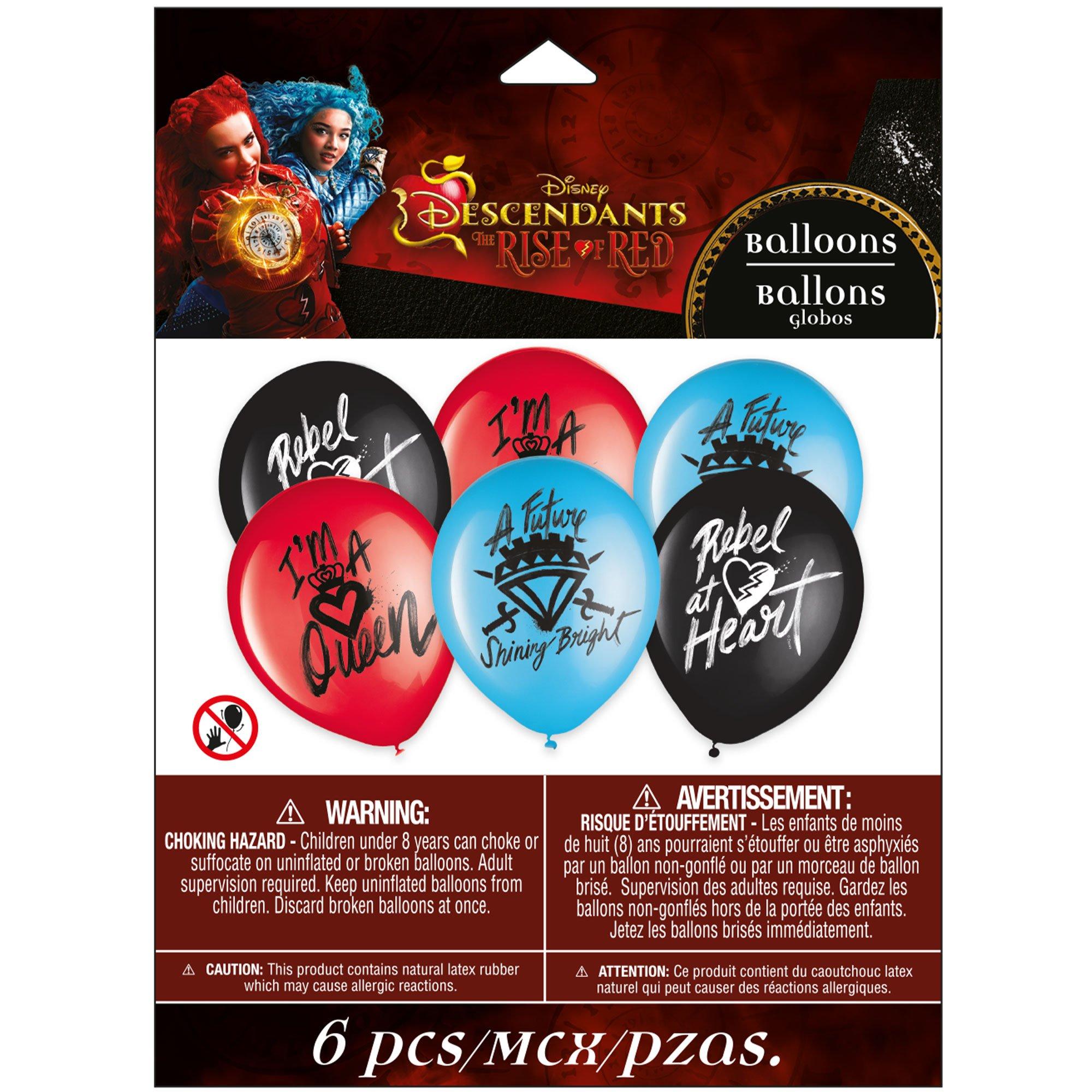 6ct, 12in, Descendants 4 Latex Balloons - Image 2
