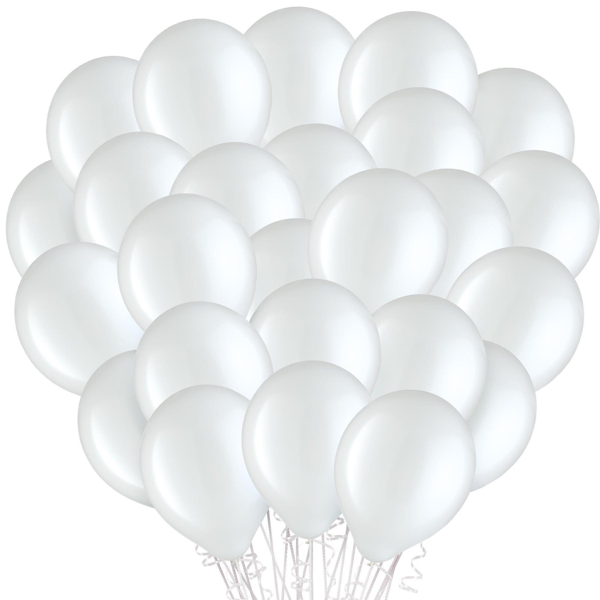 White Pearl Latex Balloons, Assorted Options - Image 2