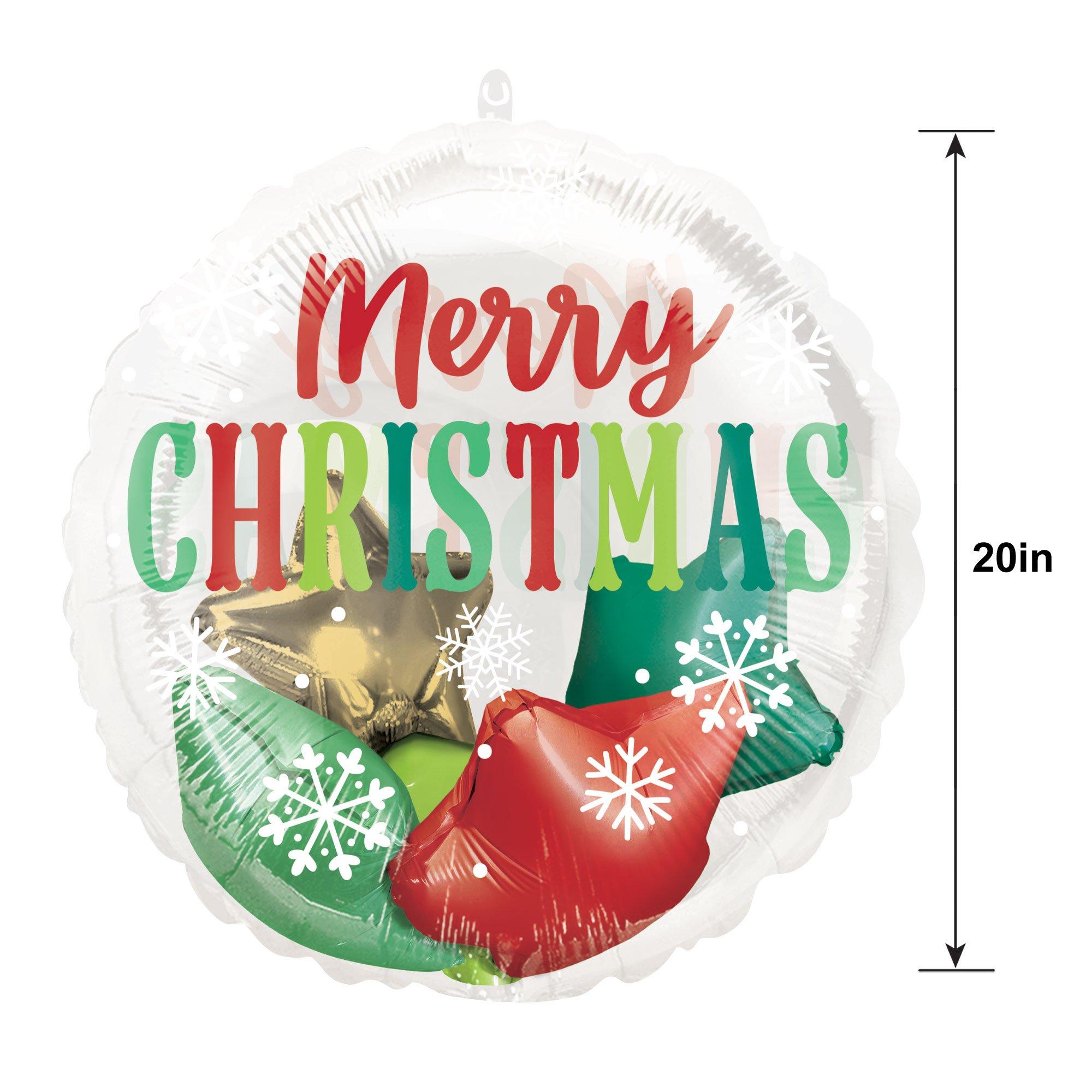 North Pole Express Merry Christmas Stuffed Plastic Balloon, 20in - Image 2