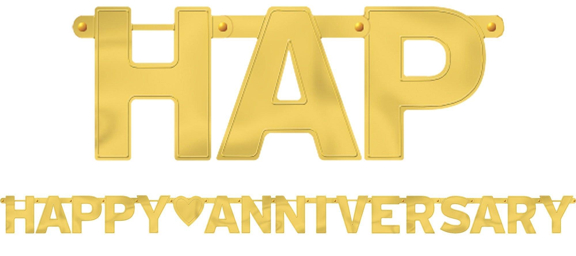Happy Anniversary Letter Banner, Assorted Colors - Image 2