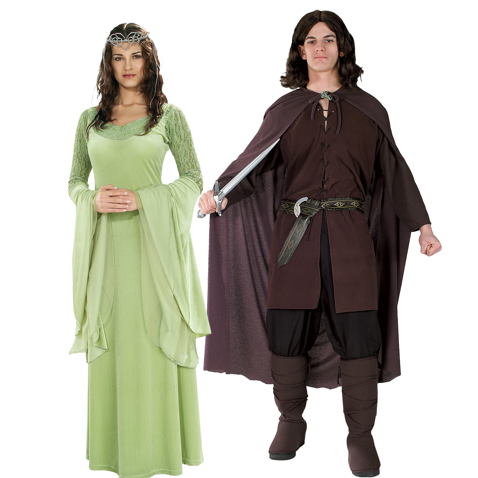 The Lord of the Rings Queen Arwen and Aragorn Couple Costume
