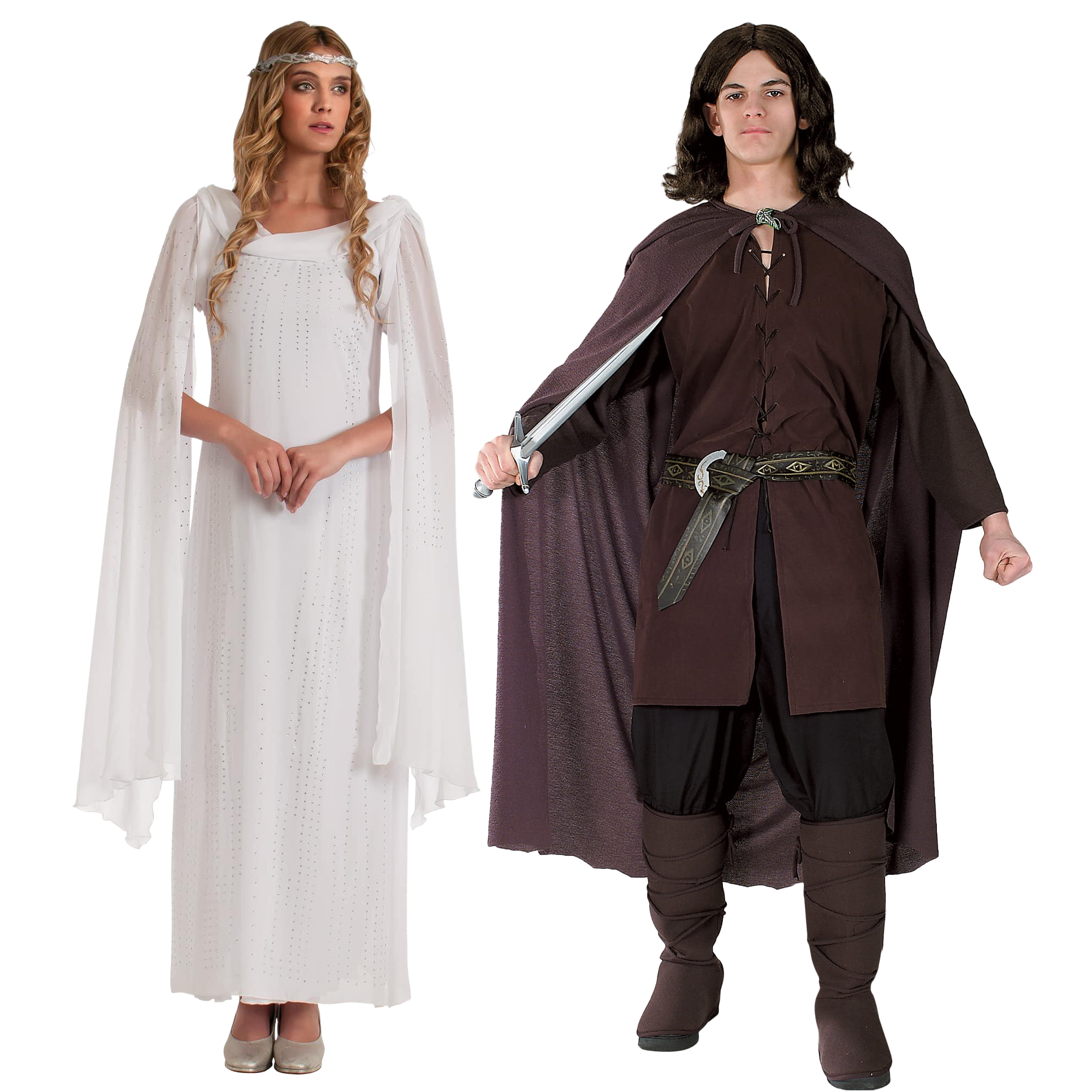 The Lord of the Rings Galadriel & Aragorn Couples Costume