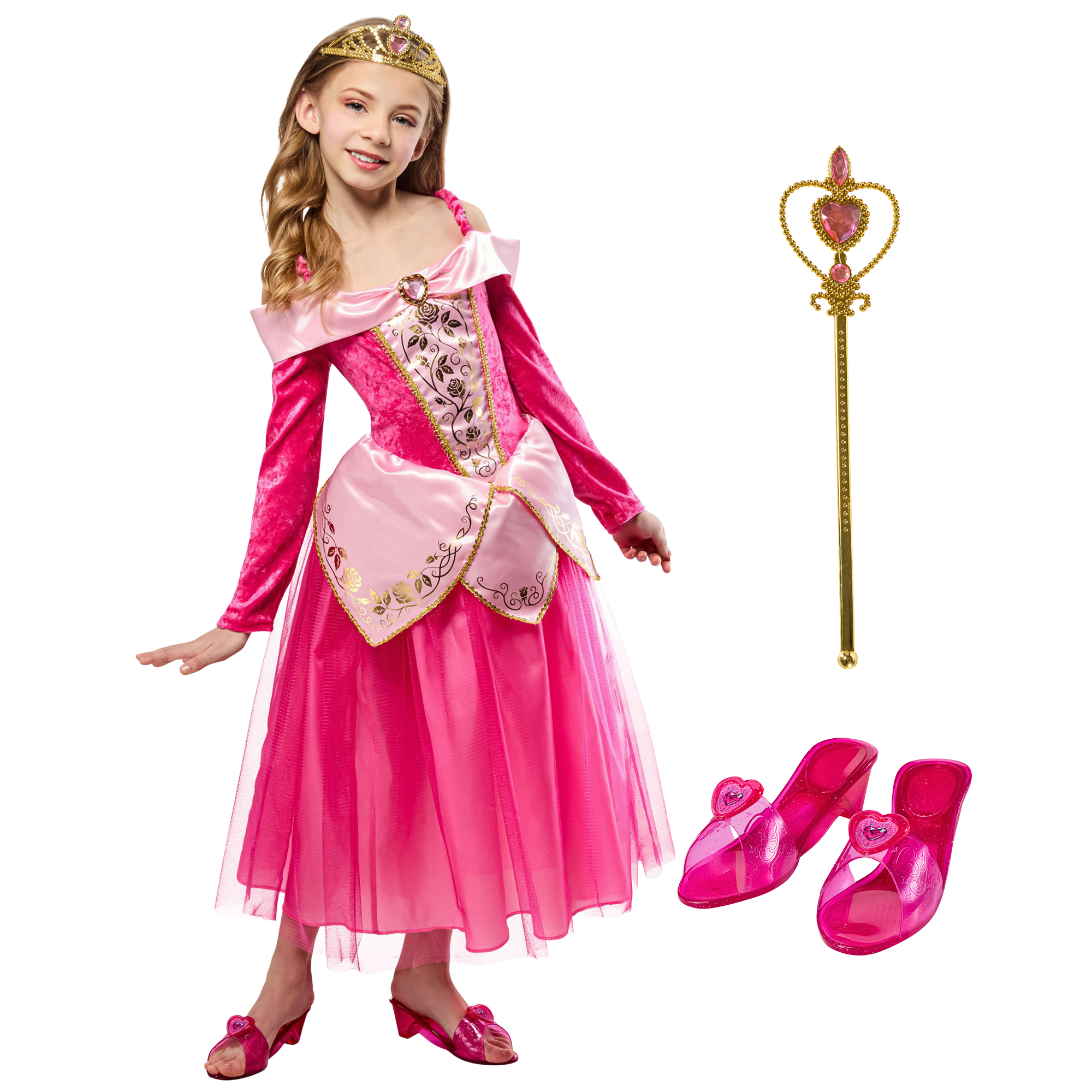 Girls' Pink Sleeping Princess Complete Costume Set