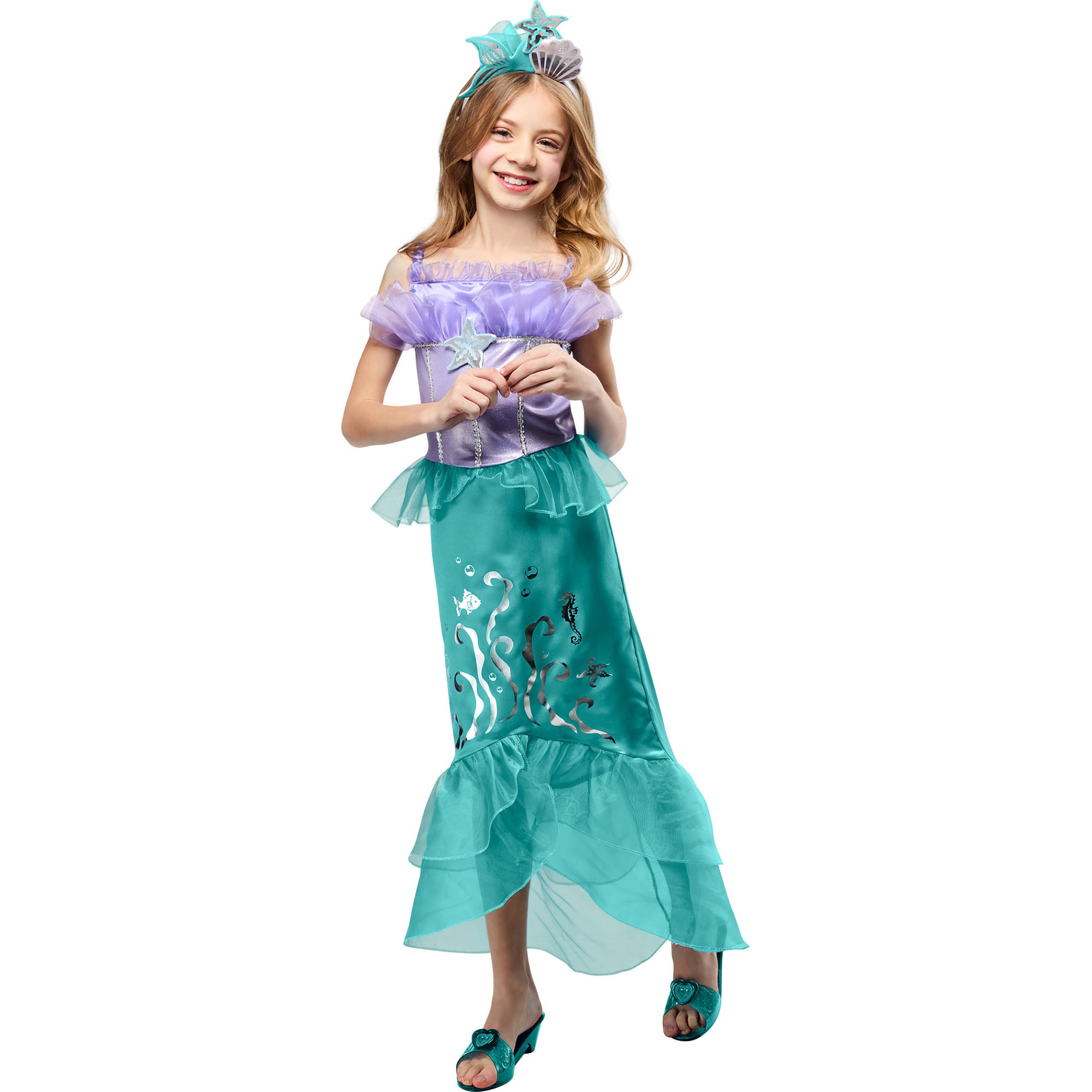 Girls' Mermaid Princess Complete Costume Set - Image 2