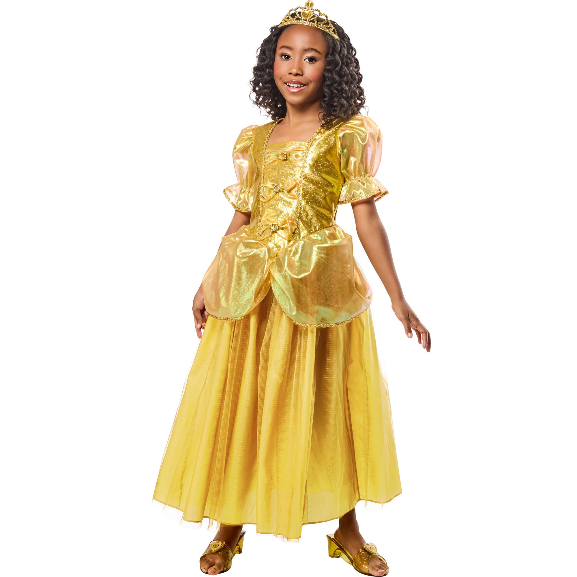 Girls' Gold Beauty Princess Complete Costume Set - Image 2