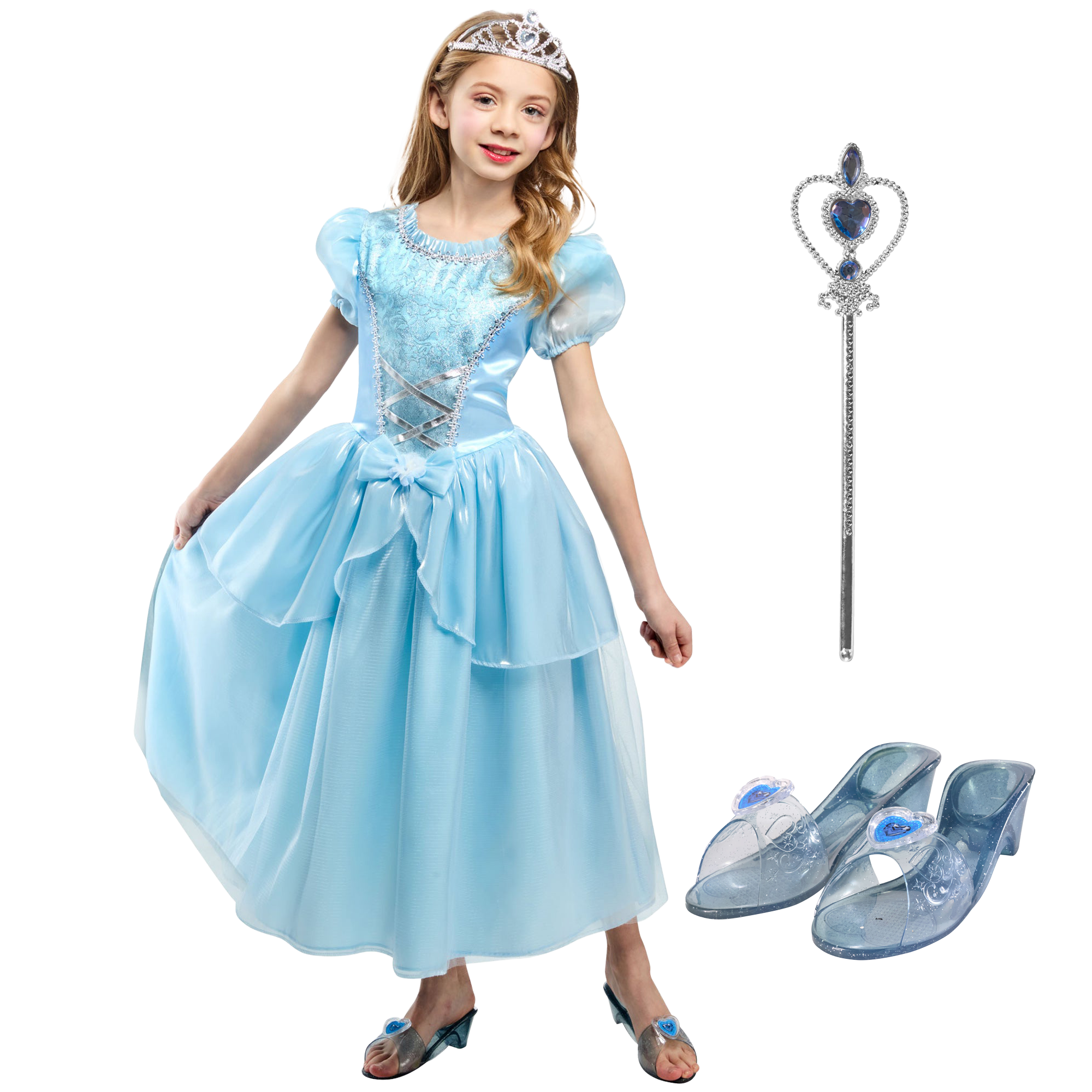 Girls' Blue Midnight Princess Complete Costume Set