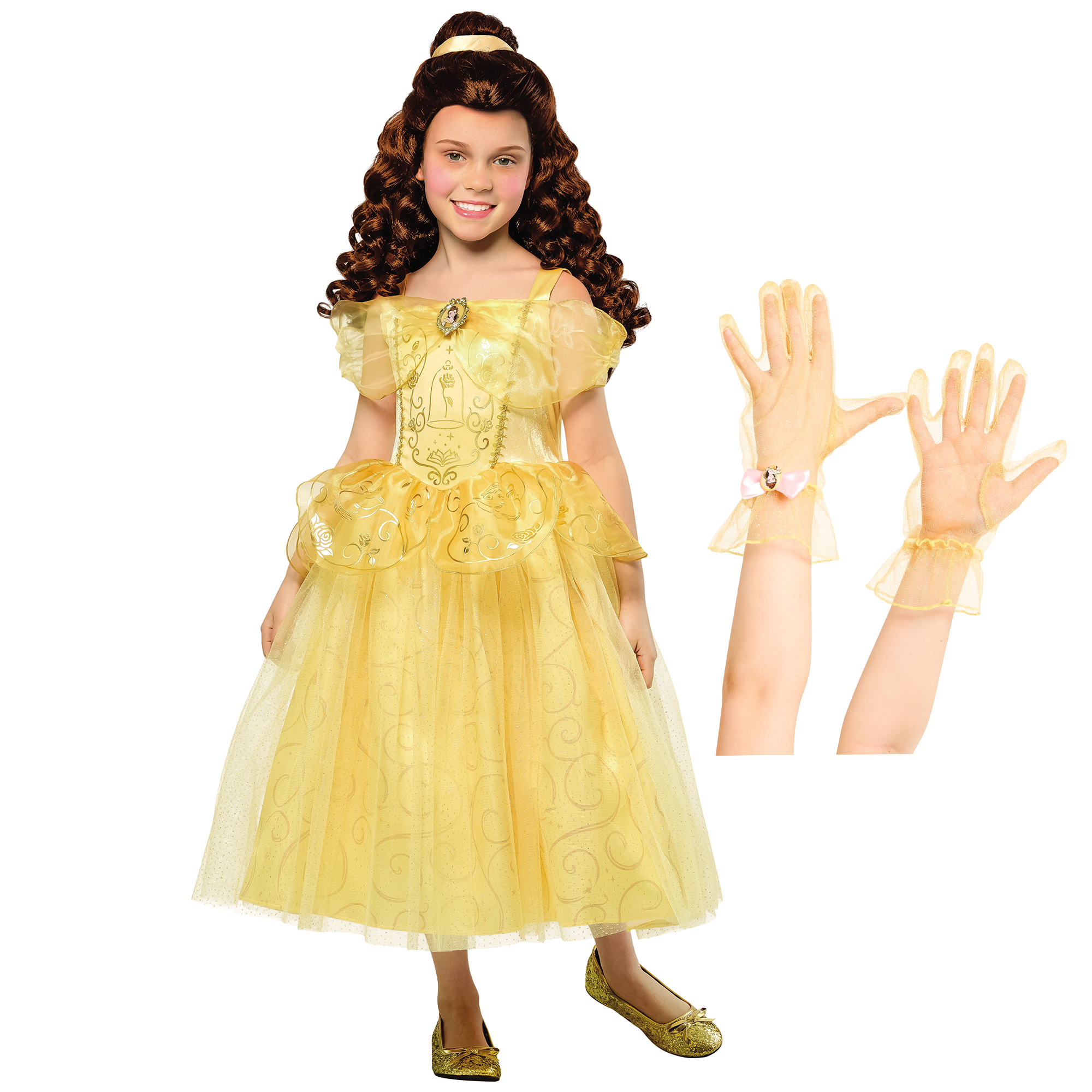 Girls' Disney Princess Belle Complete Costume Set