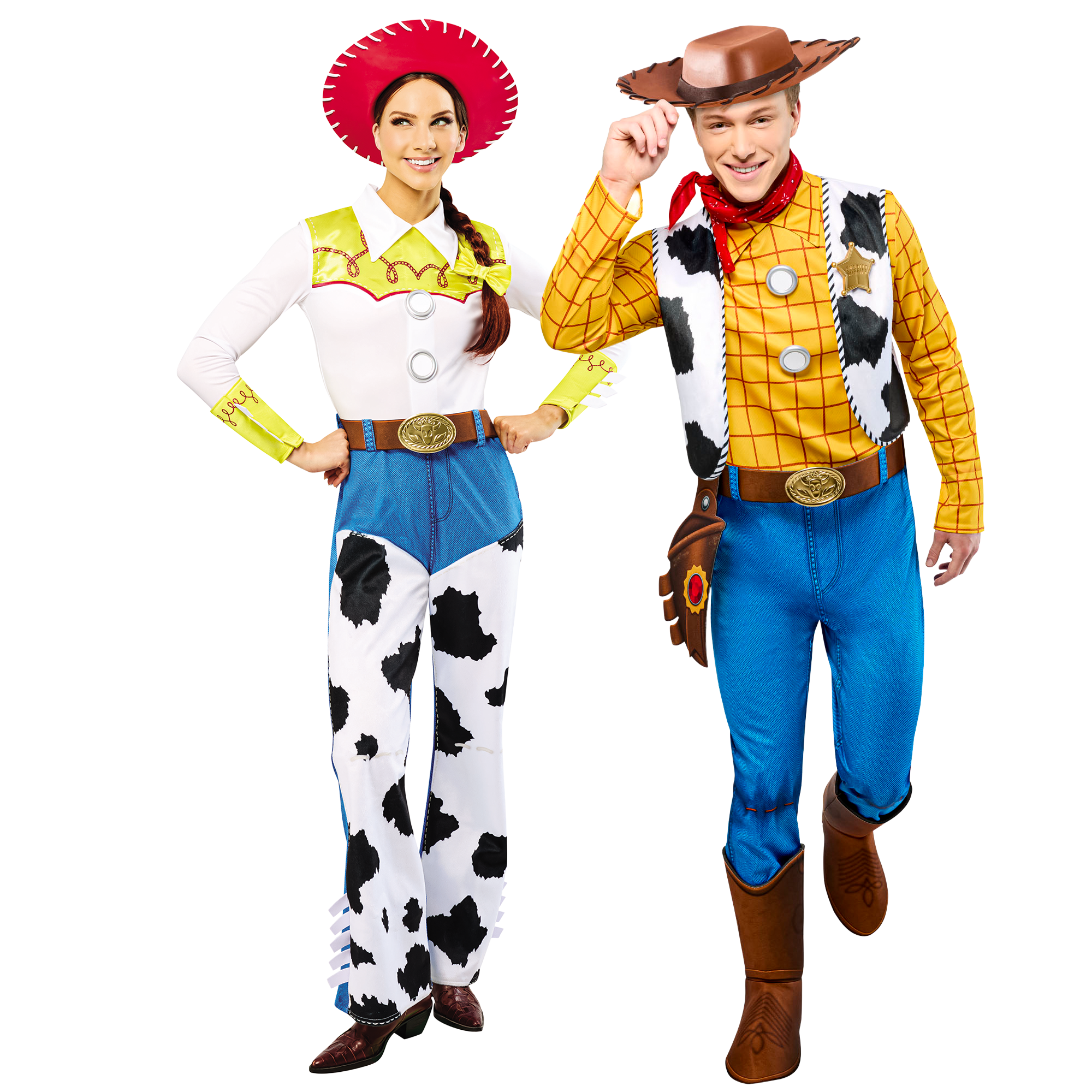 Adult Disney Pixar Toy Story Woody & Jessie Couples Costume Set