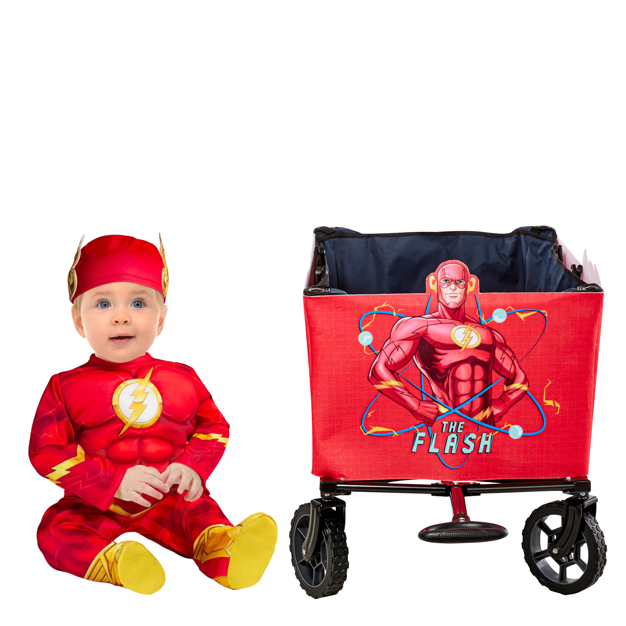 DC Comics Flash Infant Costume & Wagon Cover Set
