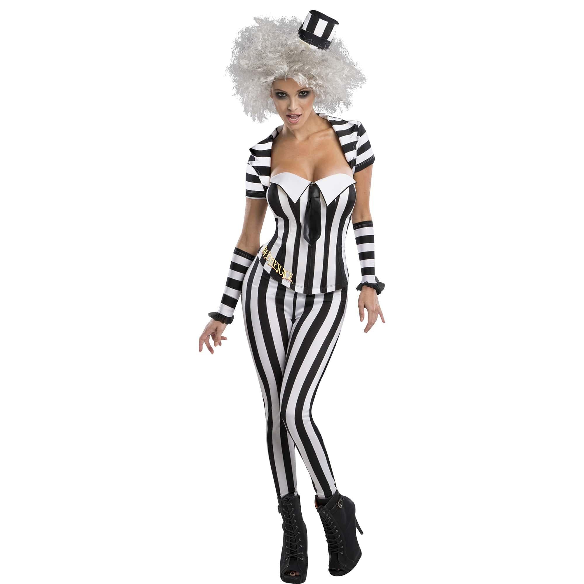 Women's Sexy Beetlejuice Complete Costume Set