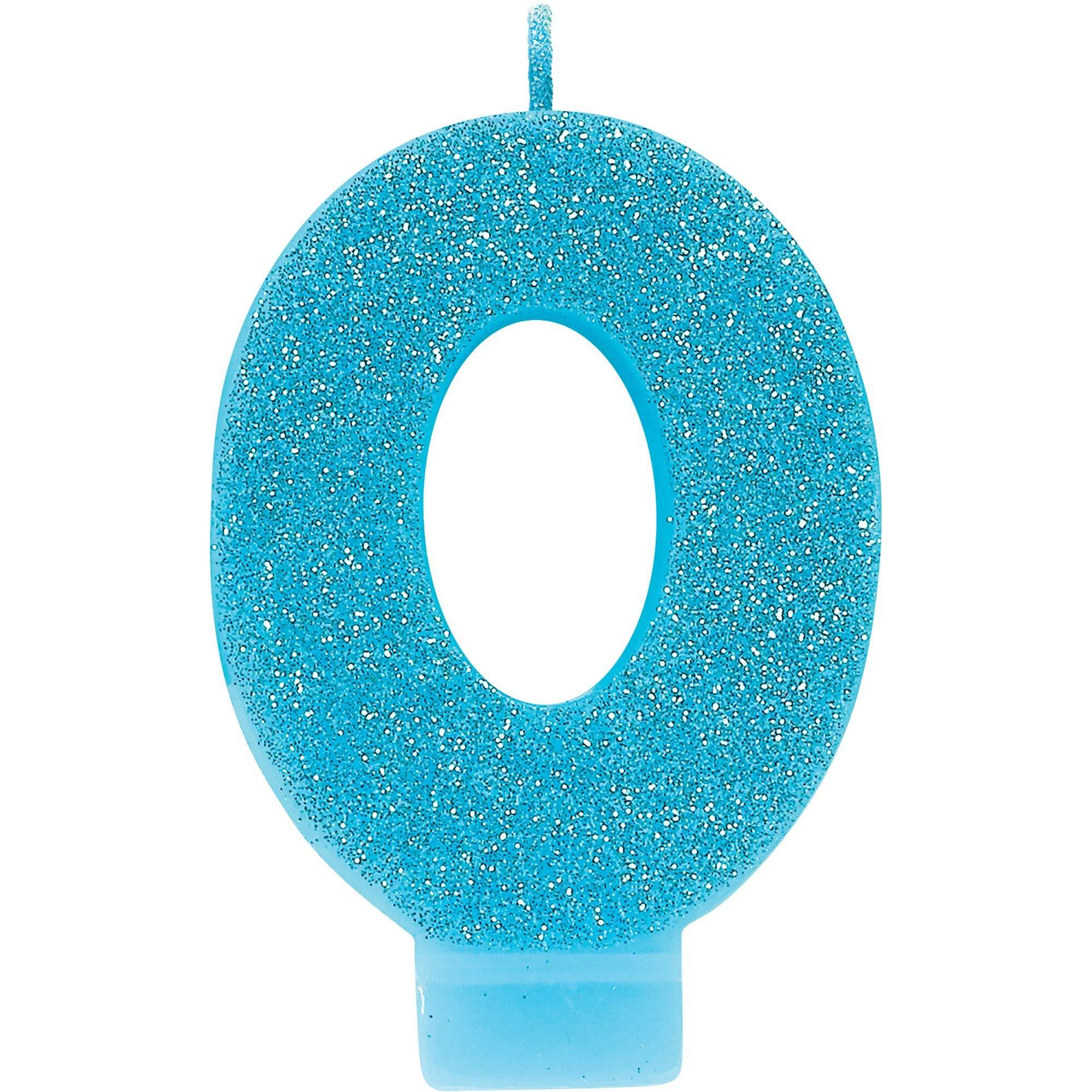 Glitter Red Number (0-9) Birthday Candle