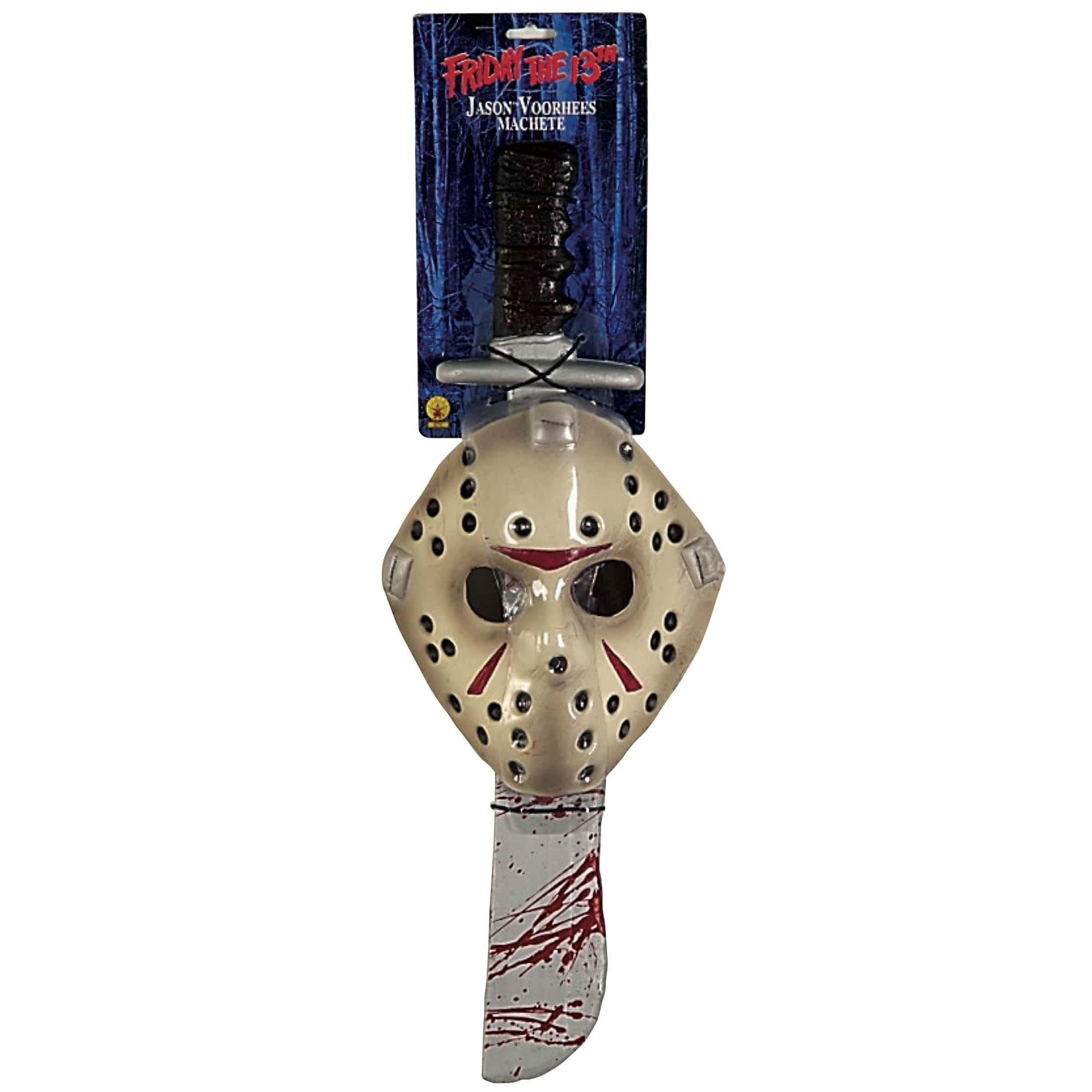 Men's Friday the 13th Jason Voorhees Prop Machete and Mask Set