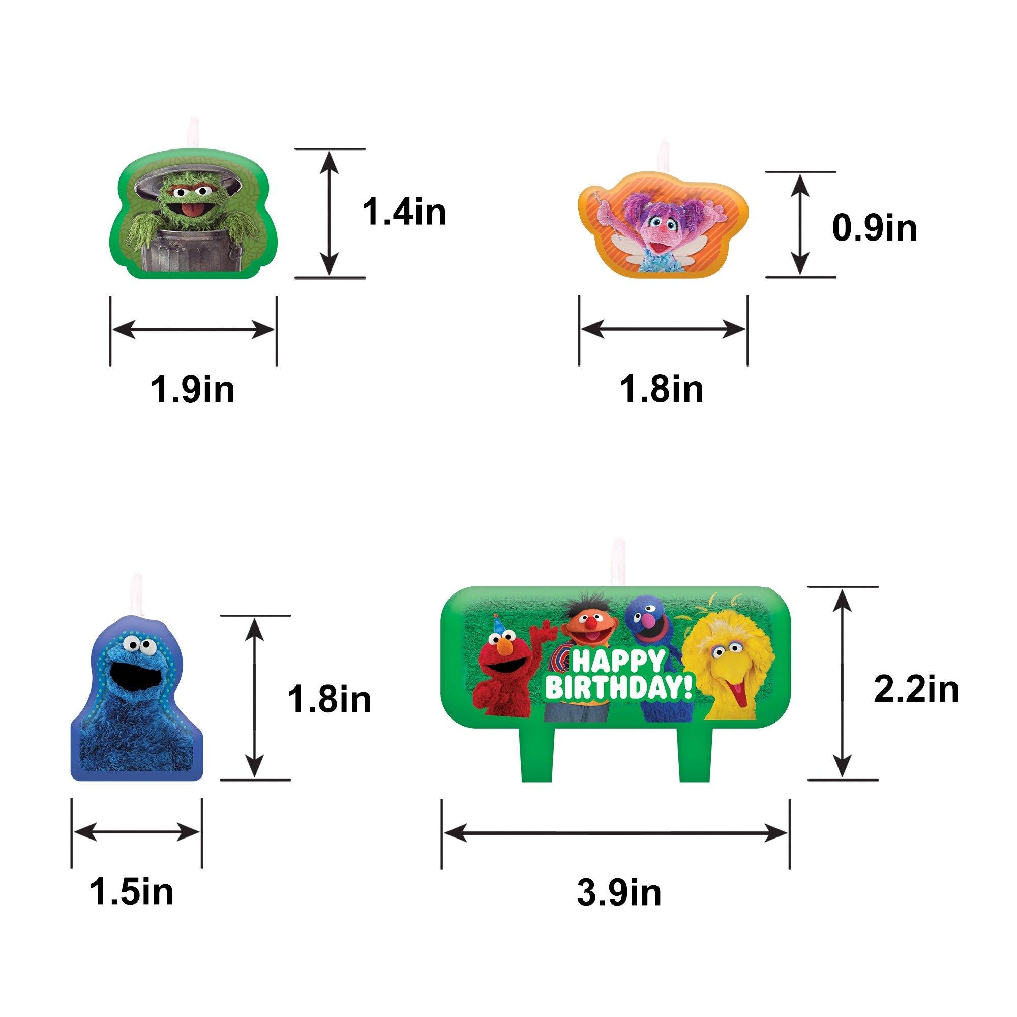 Everyday Sesame Street Birthday Candle Set, 4pc - Image 2
