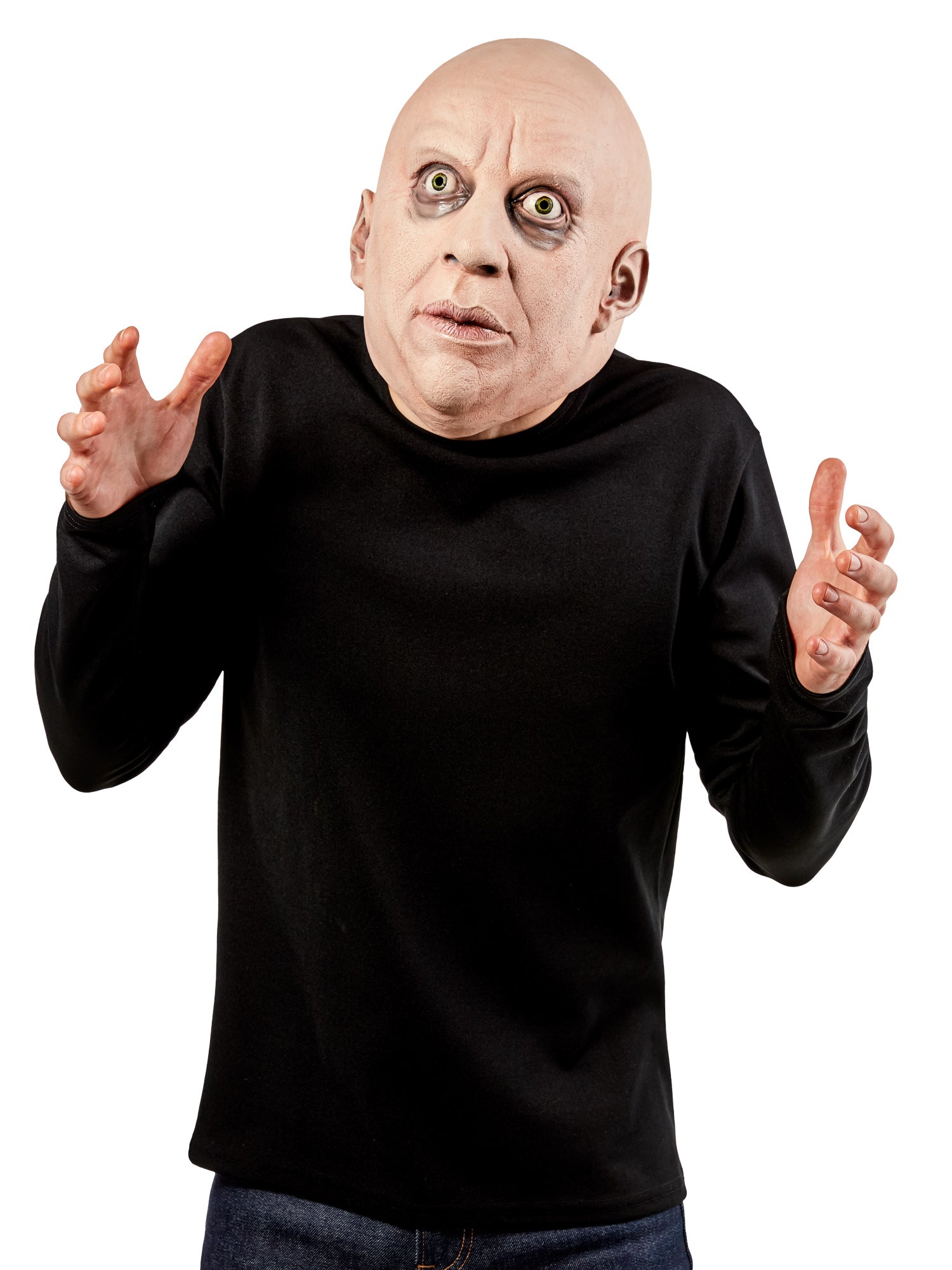 Men's The Addam's Family Uncle Fester Overhead Latex Mask - Deluxe