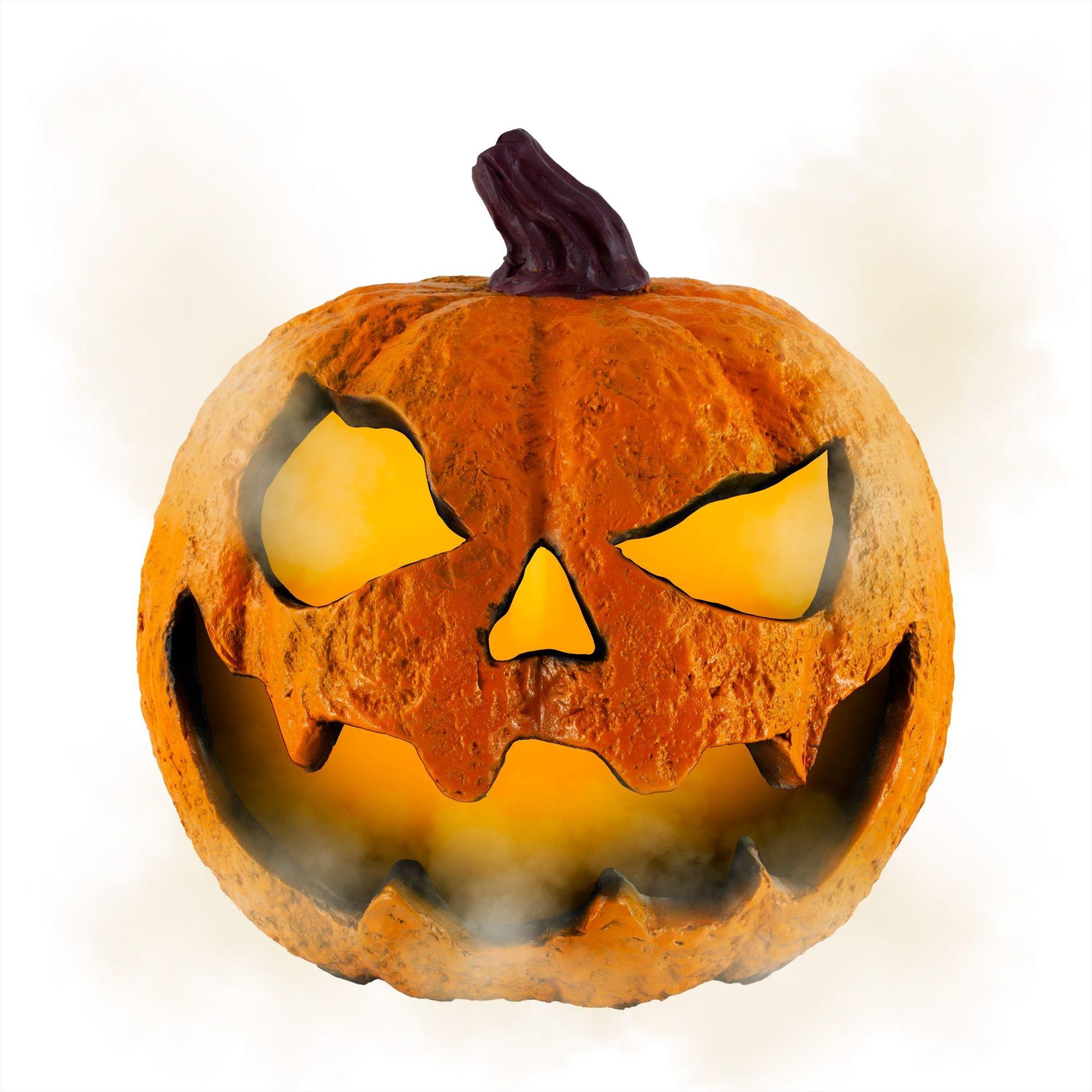 Light-Up Misting Jack-o'-Lantern Plastic Decoration, 8.75in x 9in - Image 2