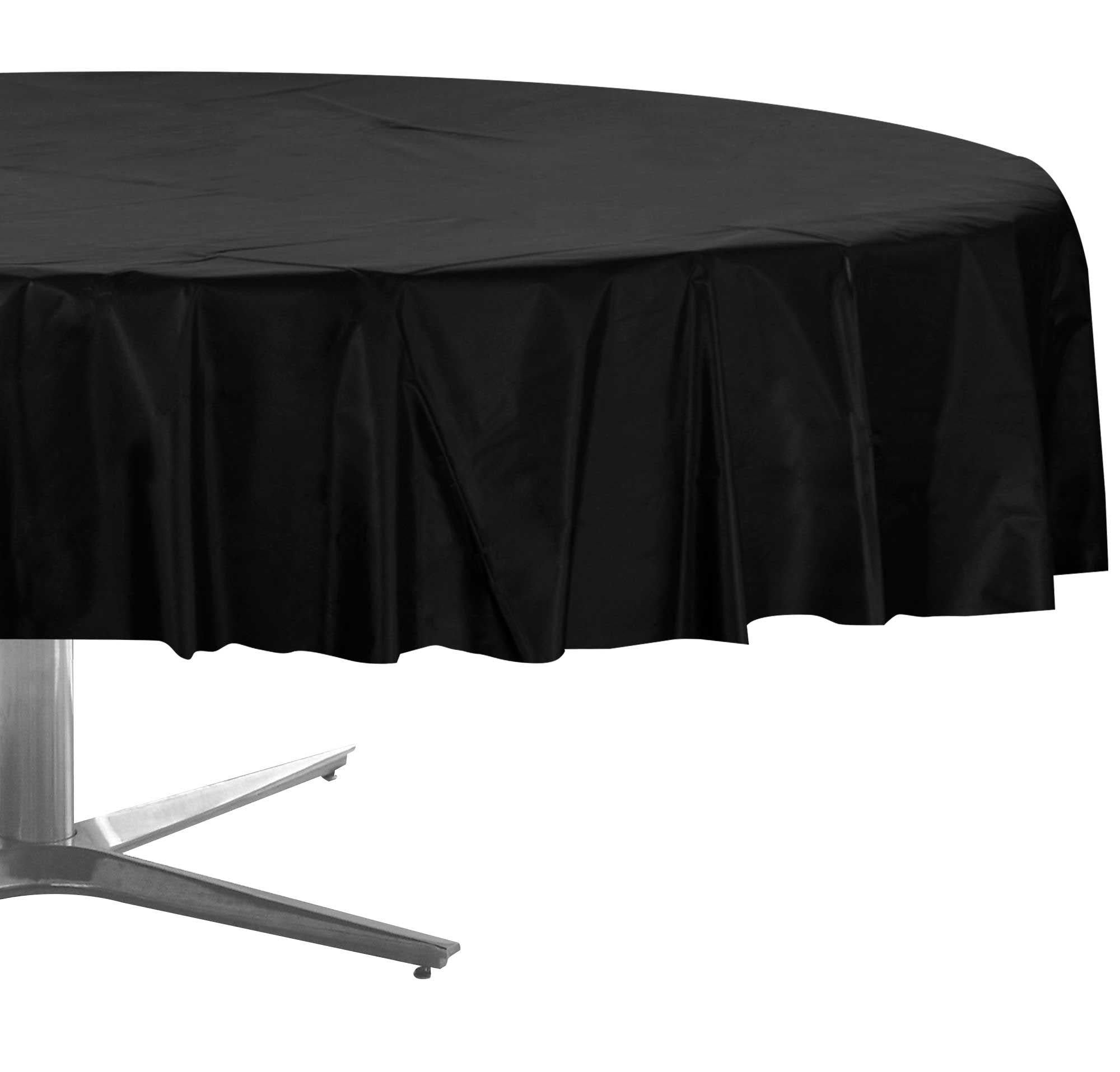 Round Plastic Table Cover, 84in, Assorted Colors - Image 2