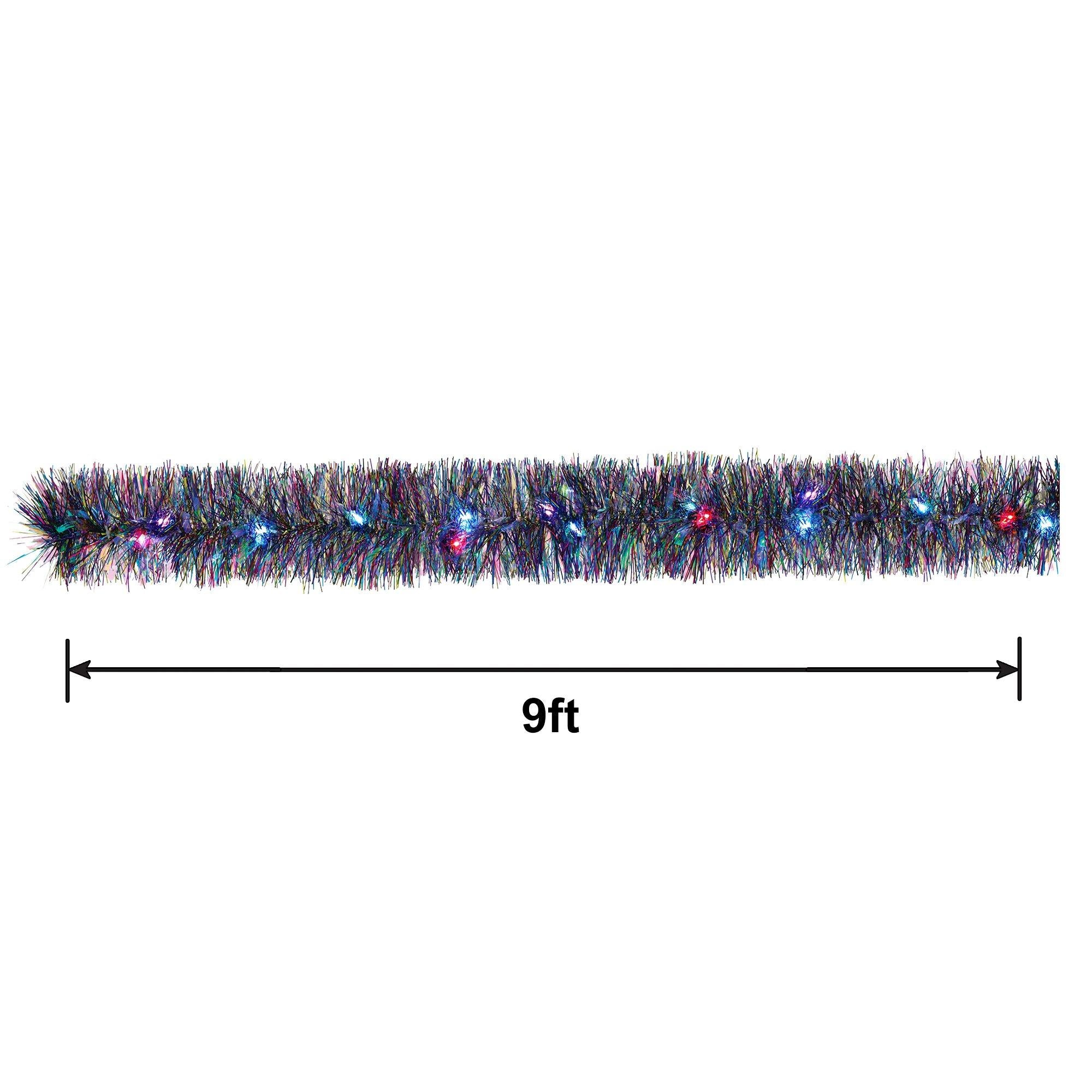 Light-Up Starlight Tinsel Garland, 9ft - Image 2