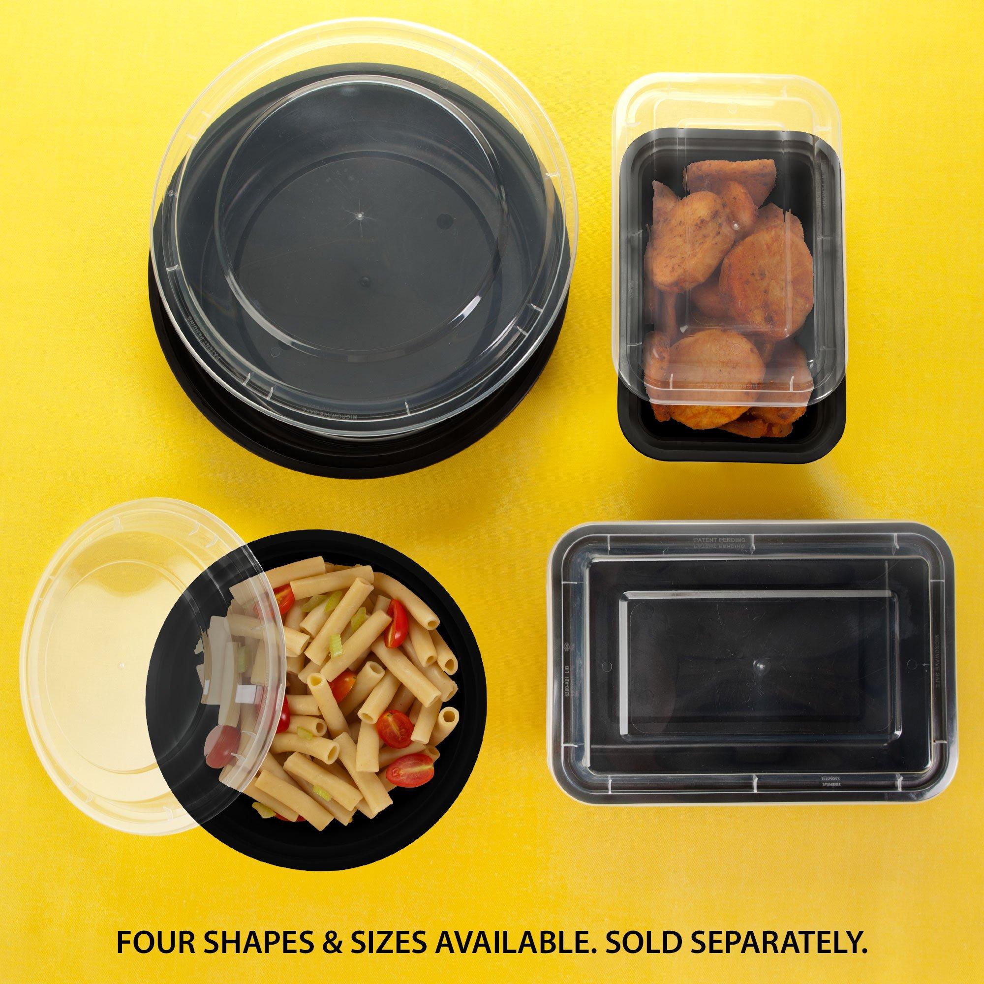 Round Plastic Microwave Tray Container, 9in, 48oz, 3ct - Image 2