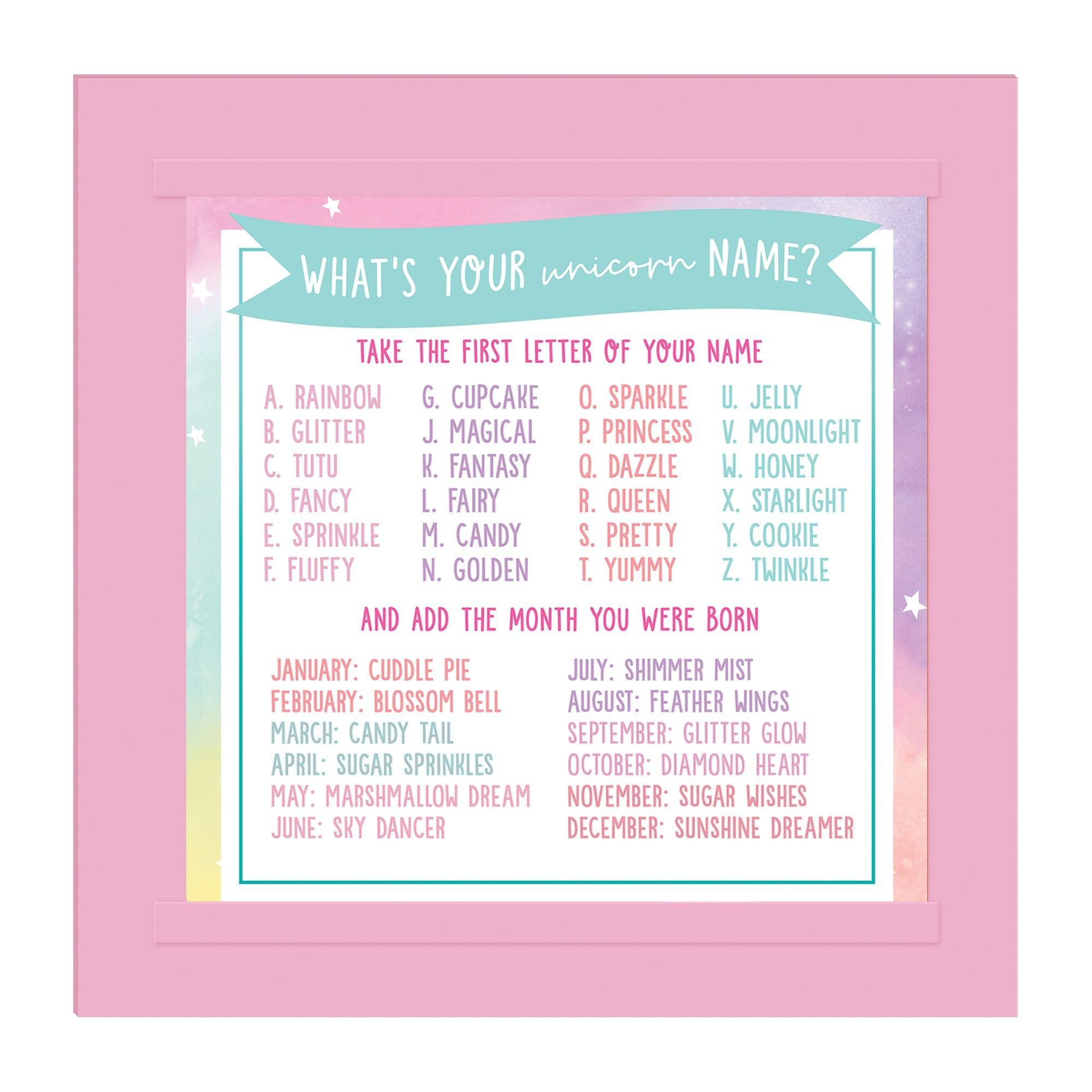 Enchanted Unicorn Customizable Birthday Chalkboard Easel Sign, 12in x 12in - Image 2