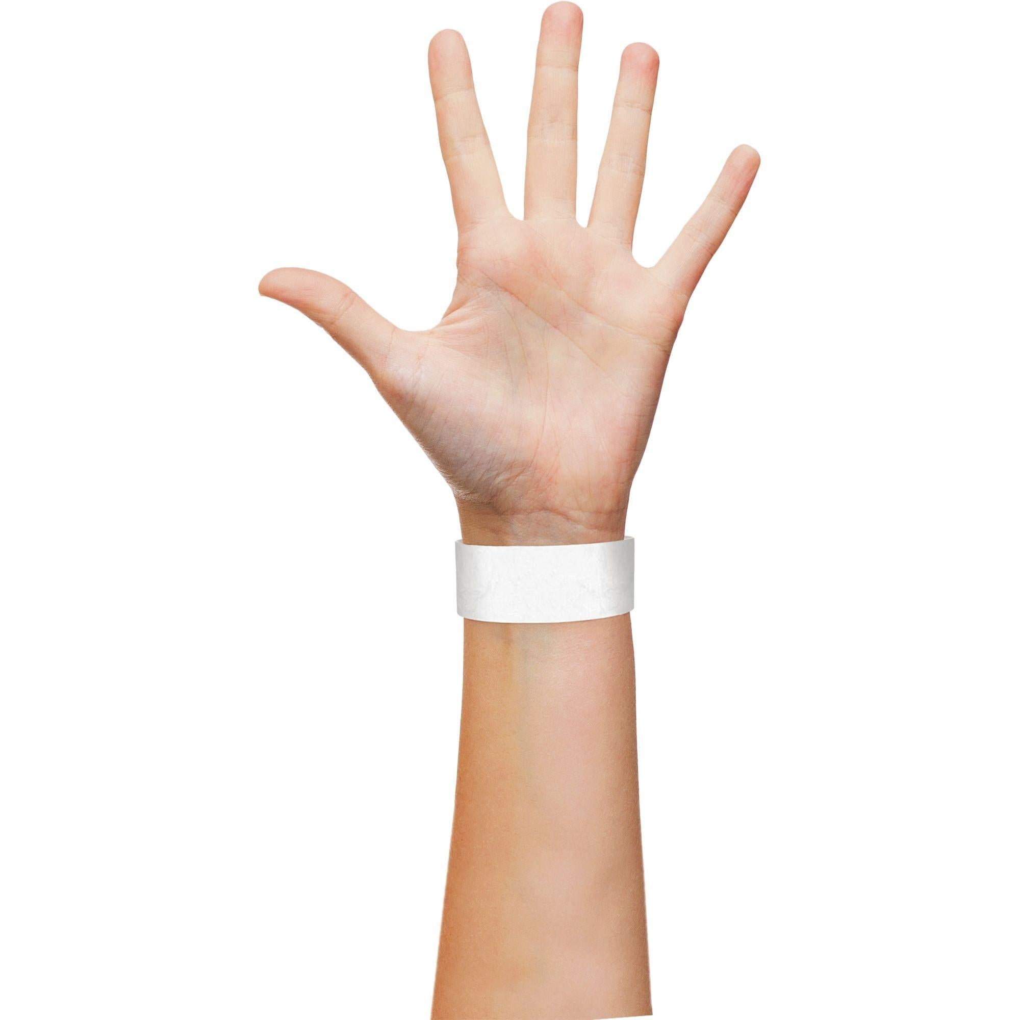 White Paper Wristbands, 250ct - Image 2