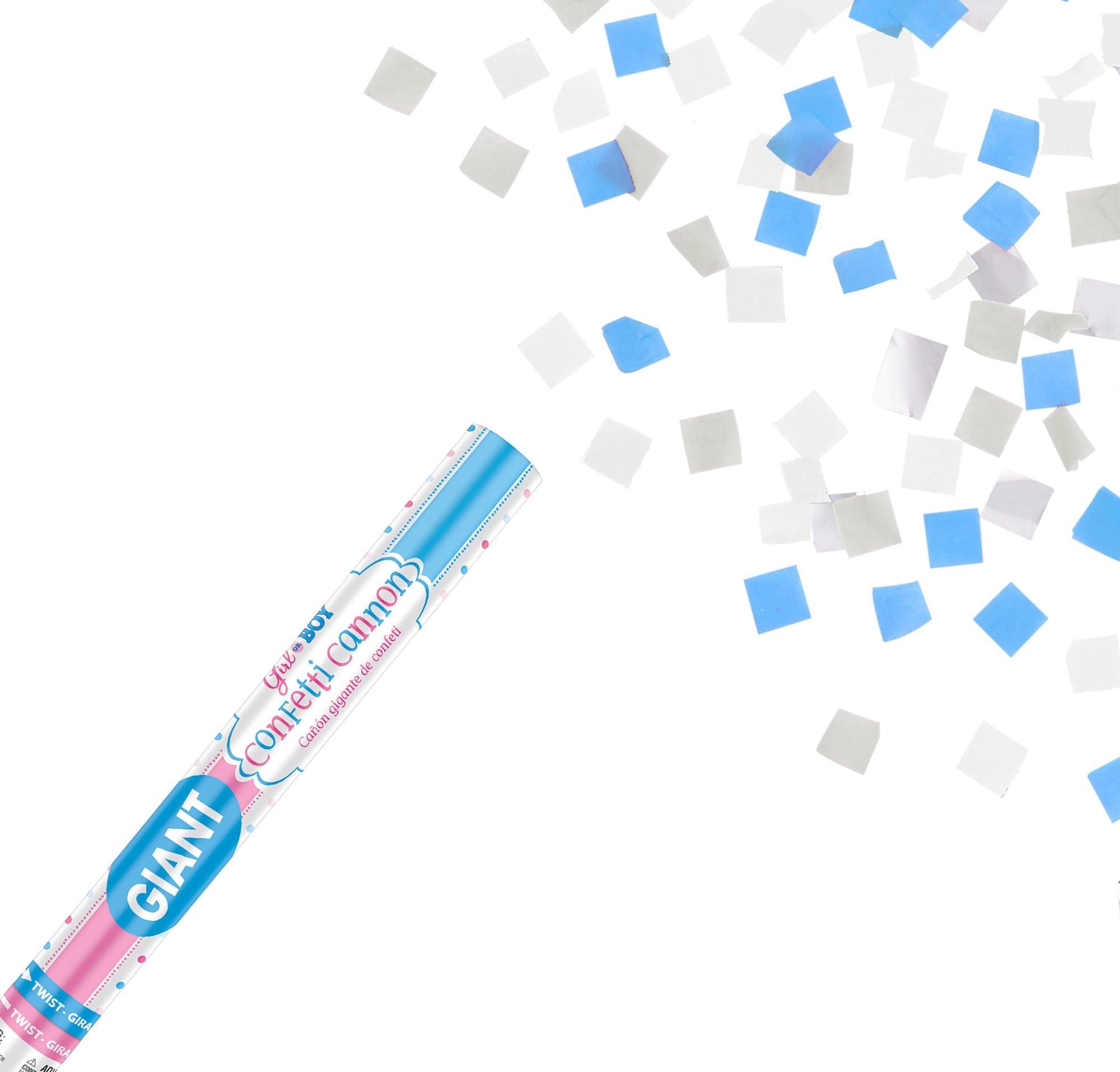 Gender Reveal Confetti Cannon, Assorted Colors - Image 2