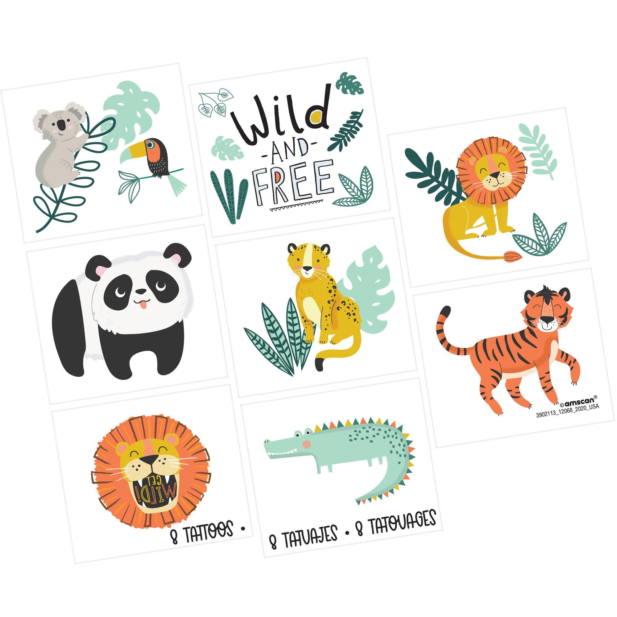 Get Wild Jungle Temporary Tattoos, 8ct - Image 2