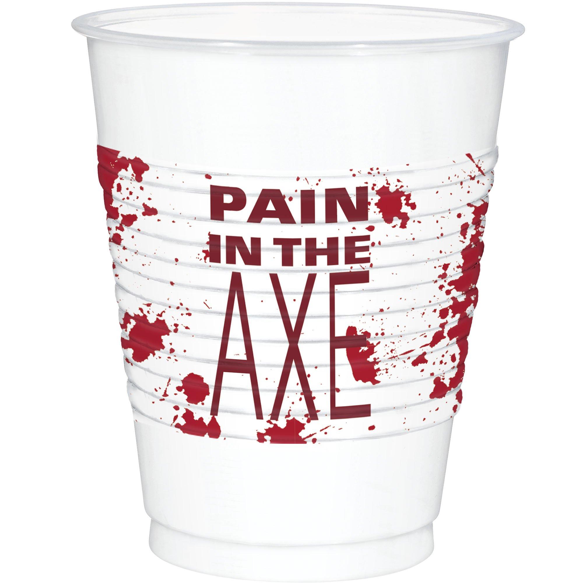 Get Axed Plastic Cups, 16oz, 25ct