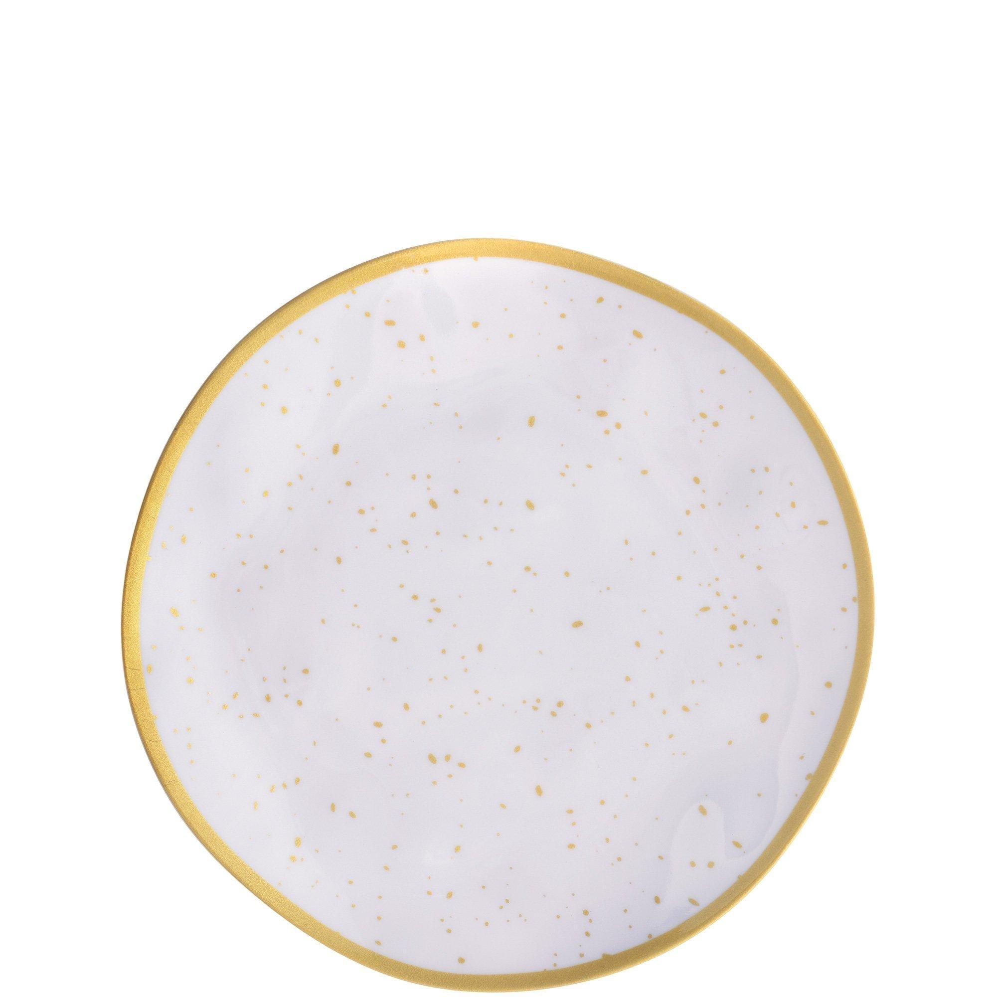 White With Speckles Melamine Dessert Plate, 6.25in, Assorted Colors - Image 2