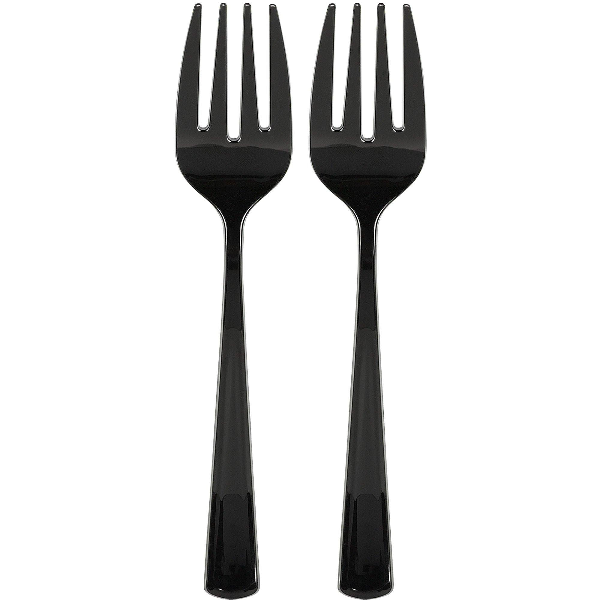 Plastic Serving Forks, 9.75in, 2ct, Assorted Colors - Image 2