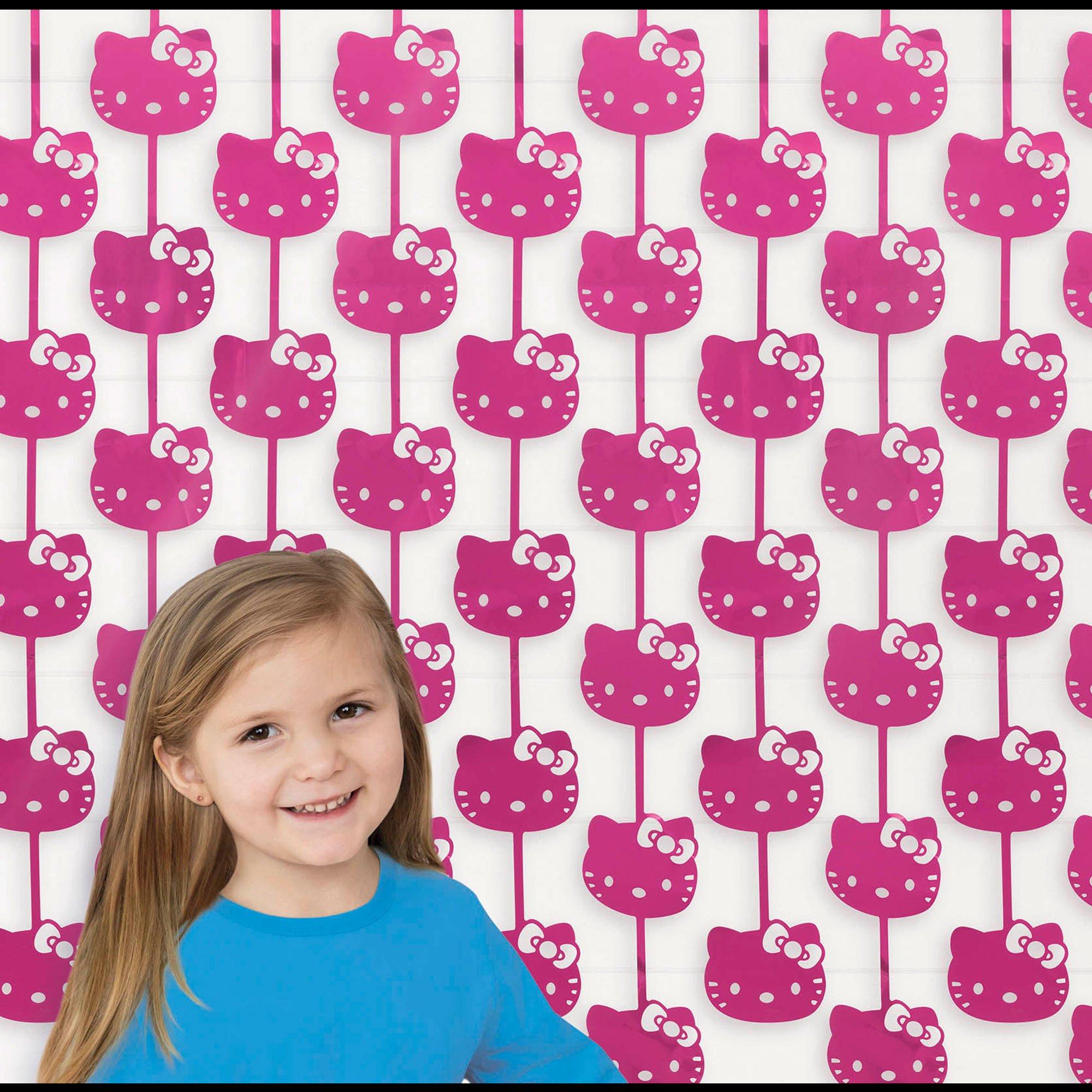 Hello Kitty Cutout Foil Curtain, 5ft x 4ft - Sanrio - Image 2