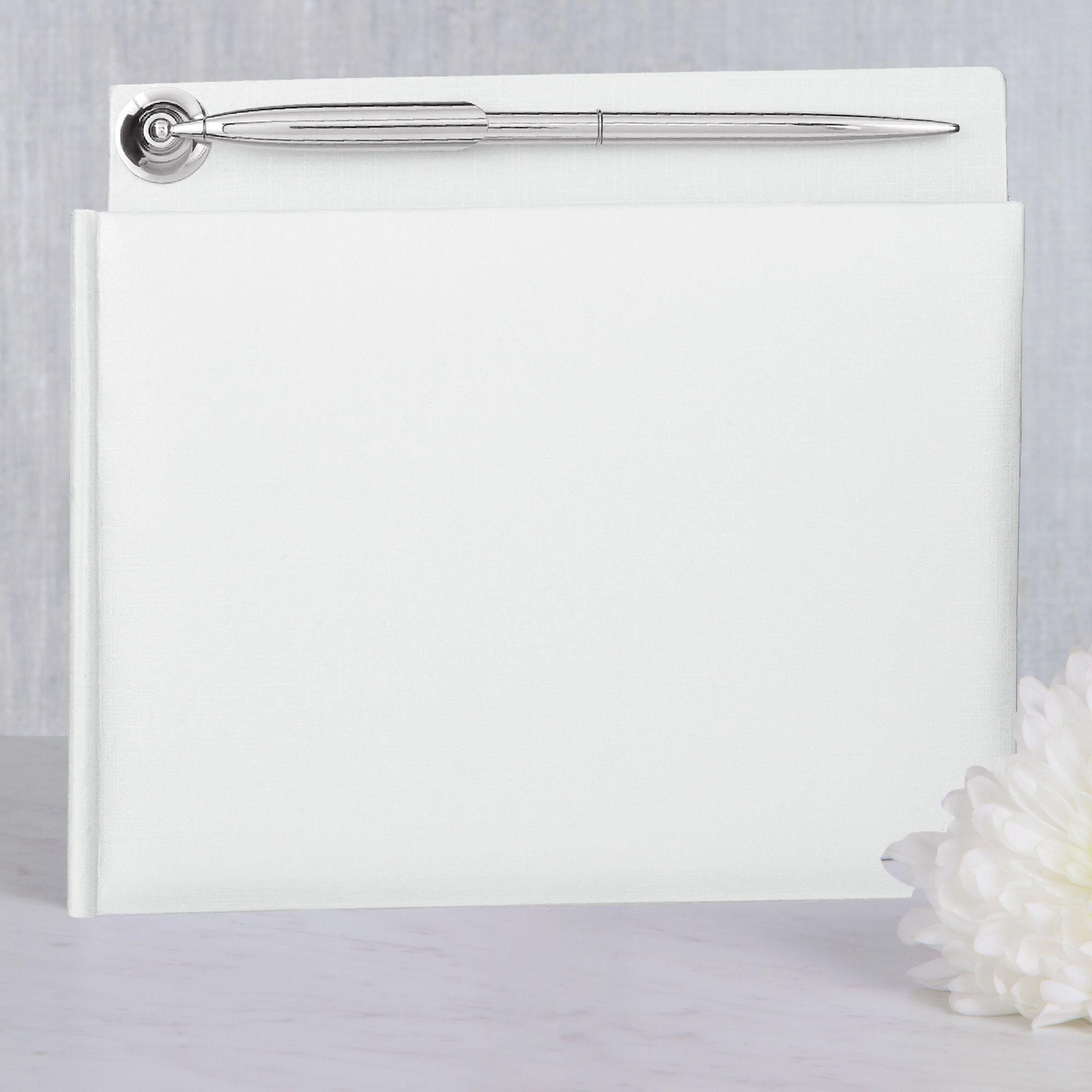 Wedding Guest Book with Pen, Assorted Colors