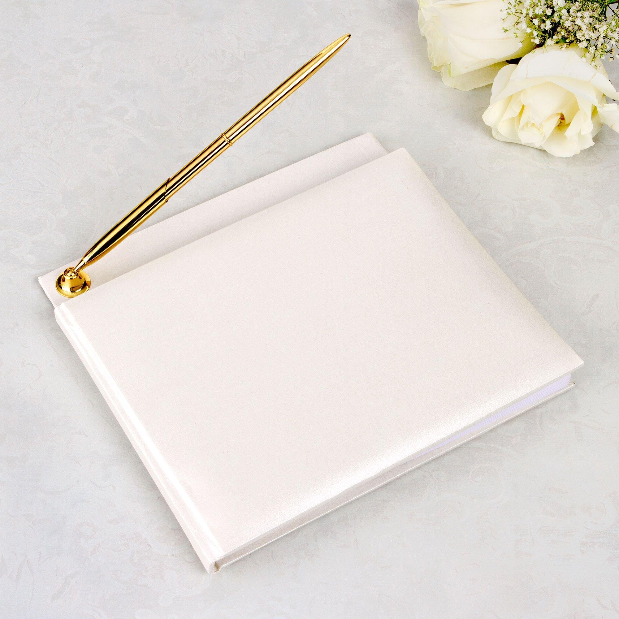 Wedding Guest Book with Pen, Assorted Colors - Image 2