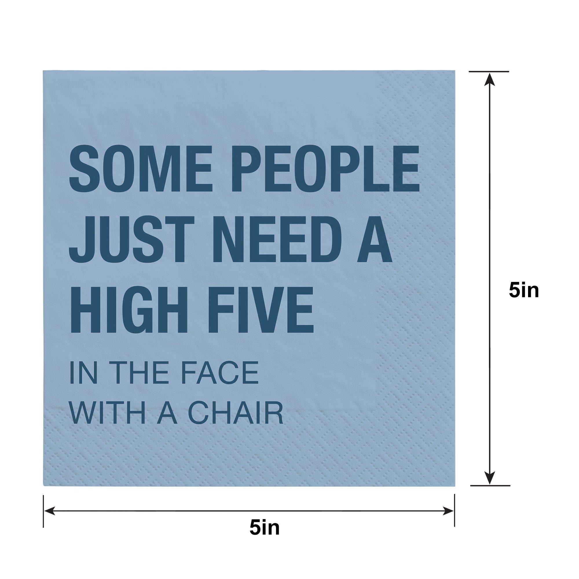 High Five Beverage Napkins, 5in, 20ct - Image 2