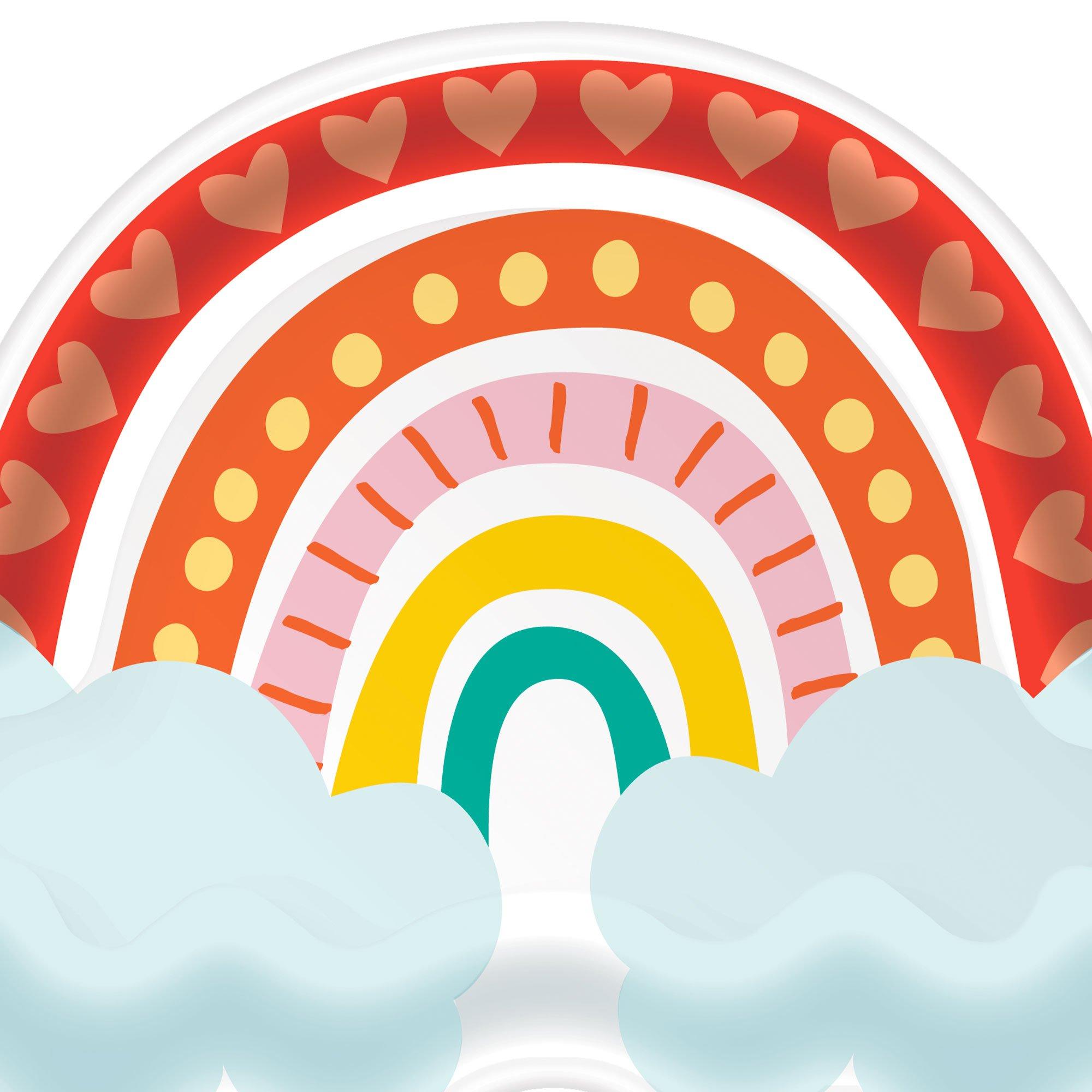 Retro Rainbow-Shaped Dessert Plates, 9in x 6.5in, 8ct - Image 2