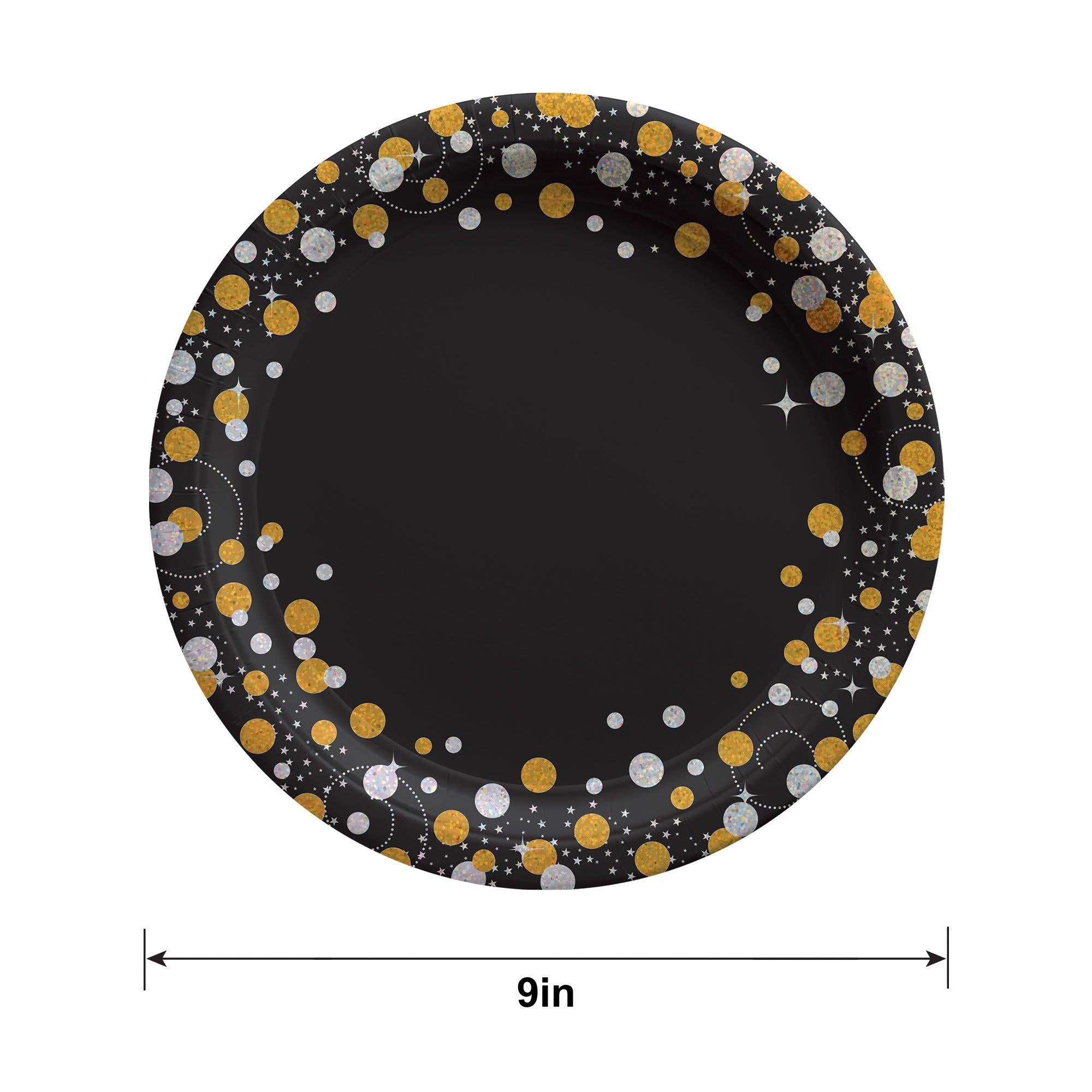 Prismatic Sparkling Celebration Paper Lunch Plates, 9in, 8ct - Image 2