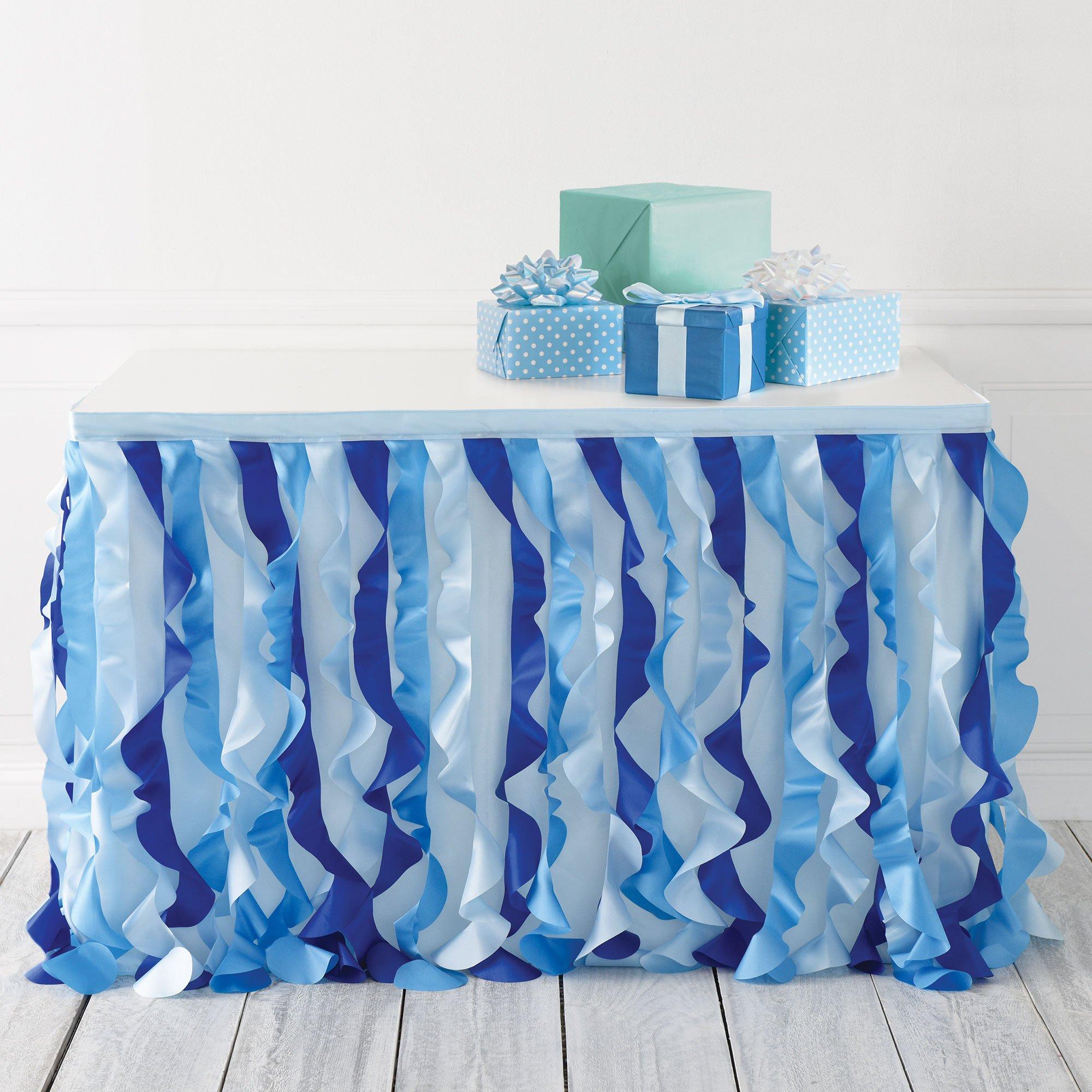 Fabric Ruffle Table Skirt, 30in x 72in - Oh Baby!, Assorted Colors - Image 2