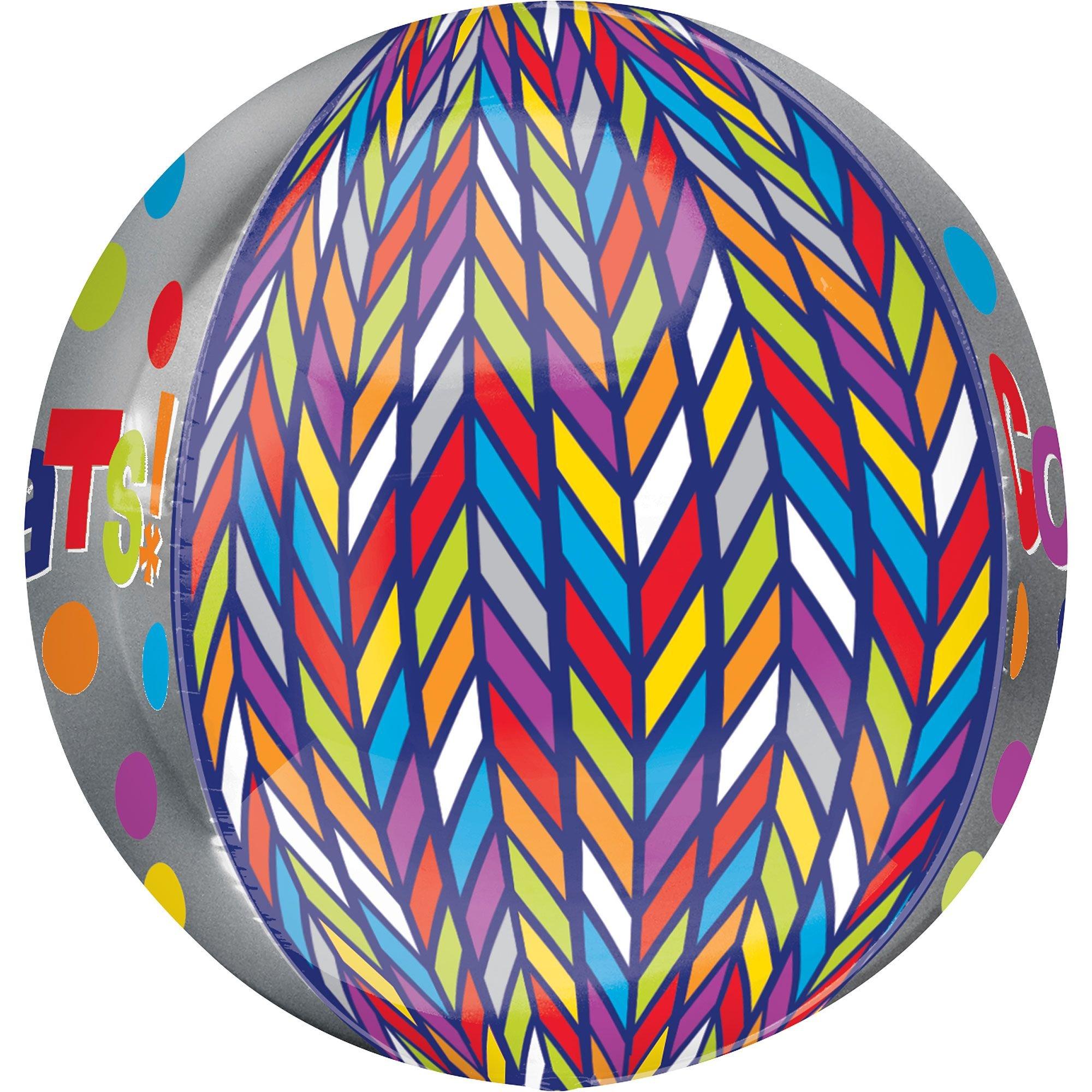 Orbz Dotty Geometric Congrats Balloon, 16in - Image 2