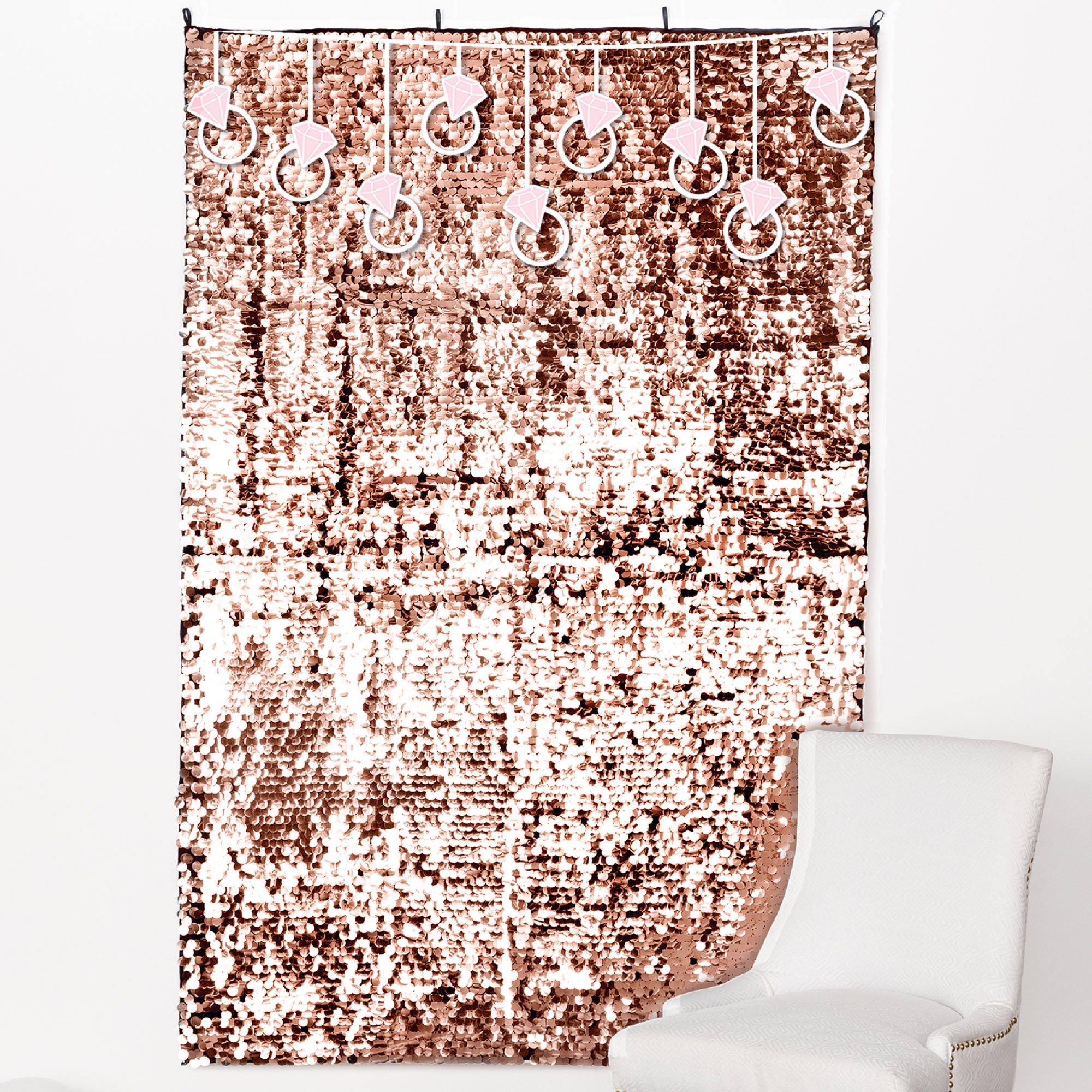Blush Bachelorette Party Sequin Backdrop, 4ft x 6ft - Image 2