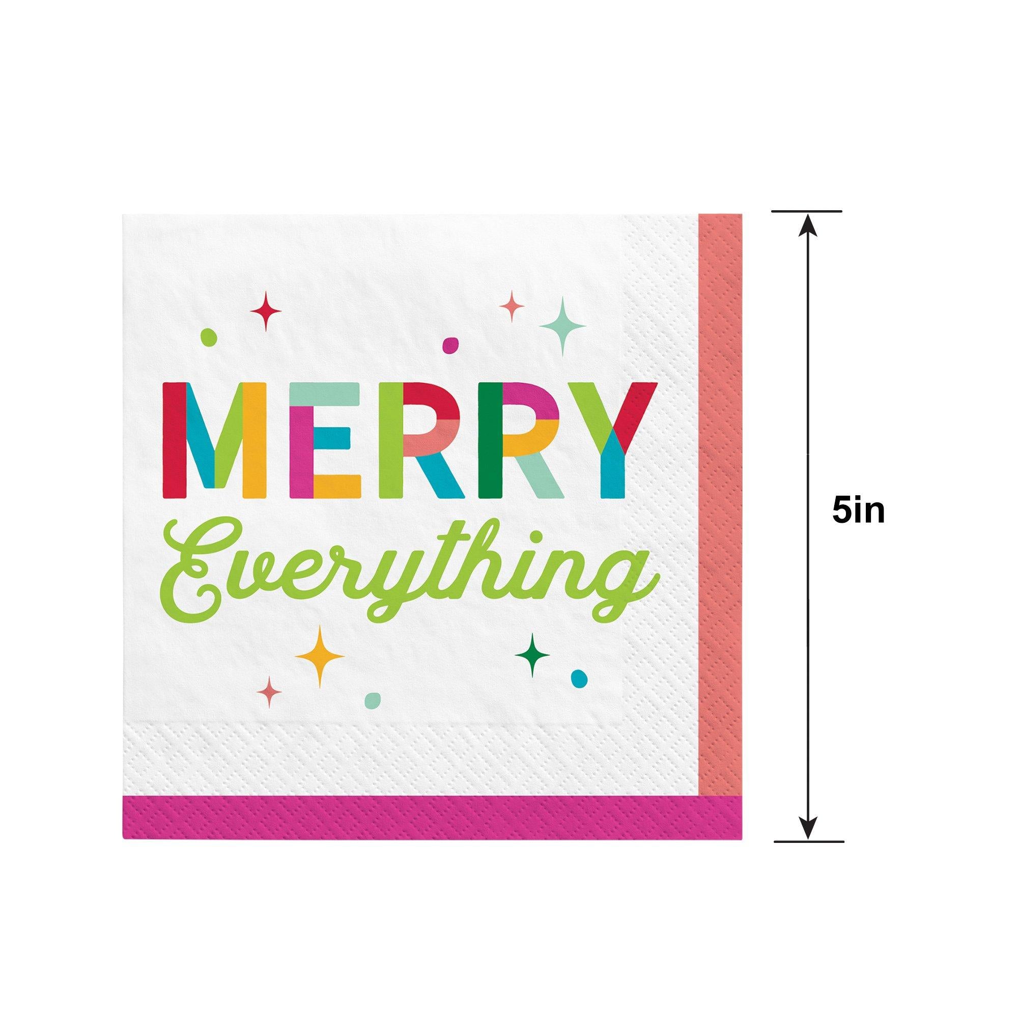 Merry Everything Paper Beverage Napkins, 5in, 40ct - Image 2