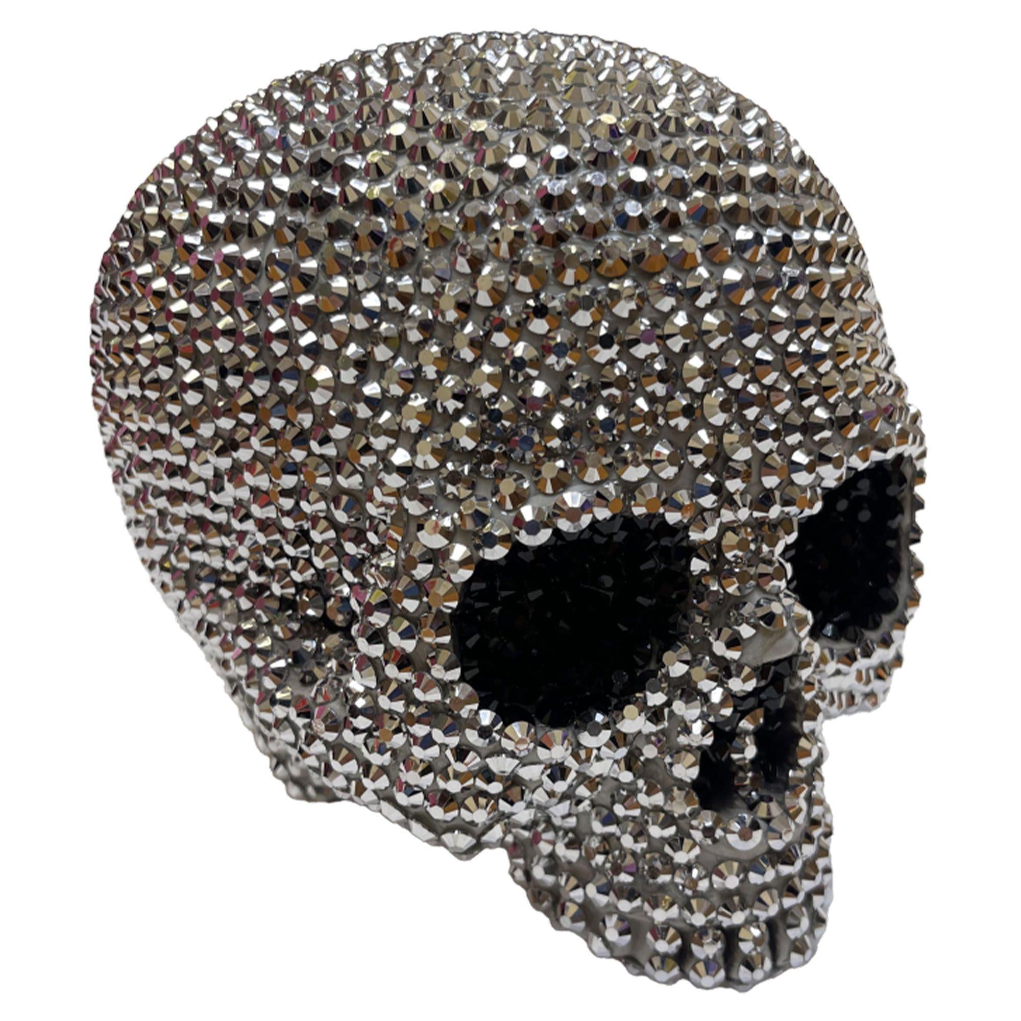 Rhinestone Skull Decoration, 7in x 5in - Image 2